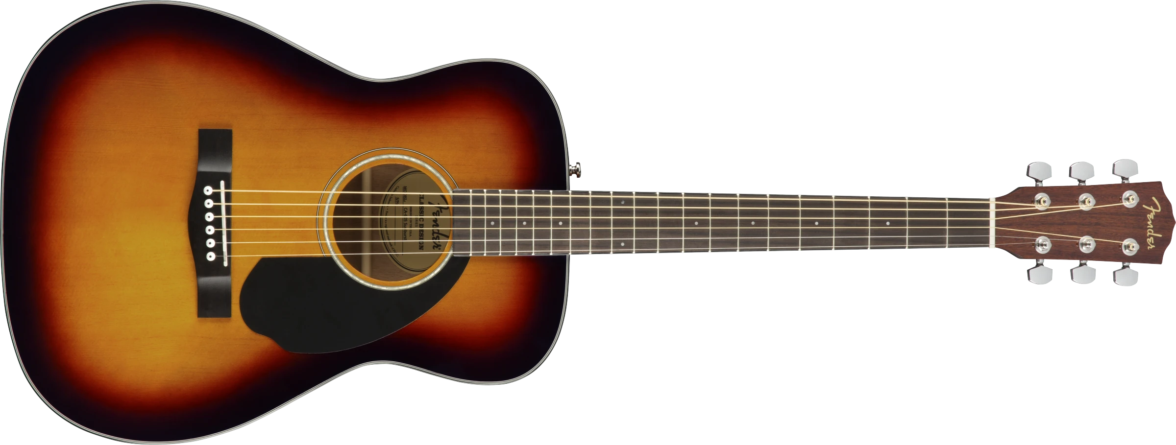 Fender® CC-60S Concert, Walnut Fingerboard, 3-Color Sunburst