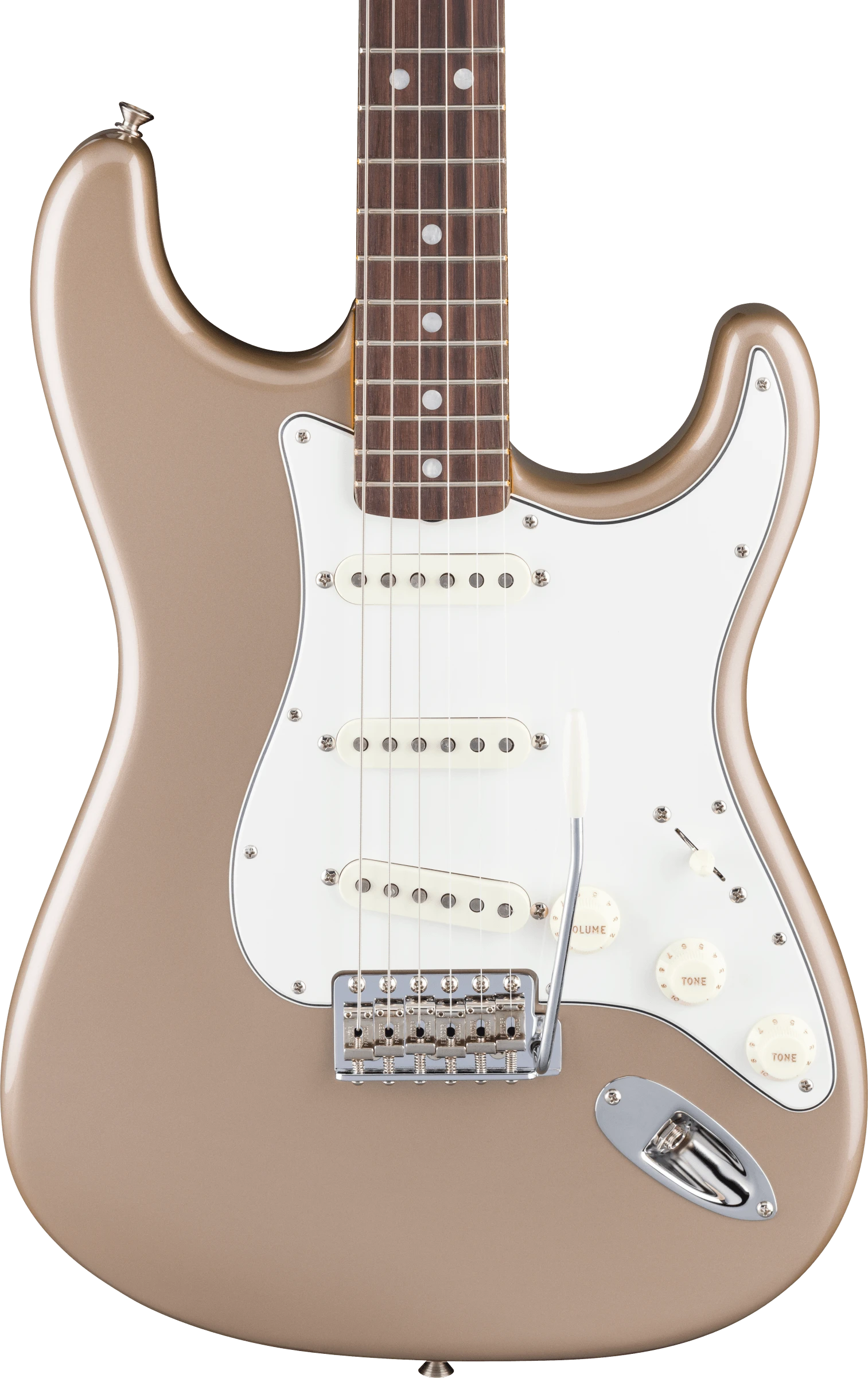 Fender® American Vintage II 1965 Stratocaster®, Round-Lam Rosewood Fingerboard, Shoreline Gold