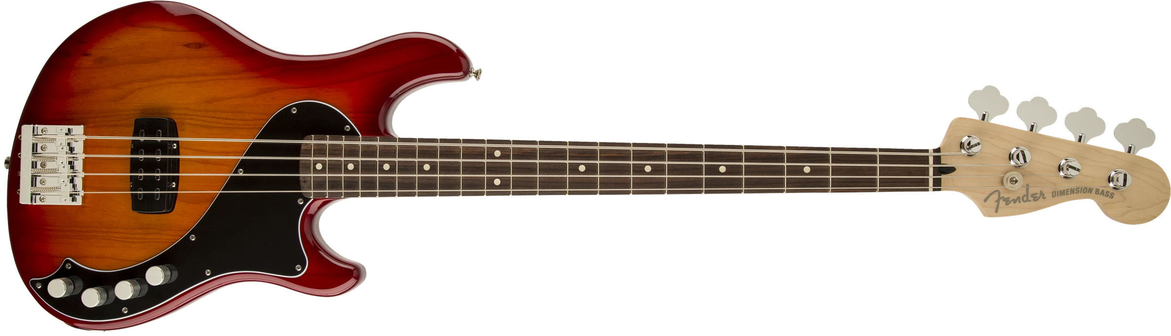 Fender® Deluxe Dimension Bass IV, Rosewood Fingerboard, Aged Cherry Burst