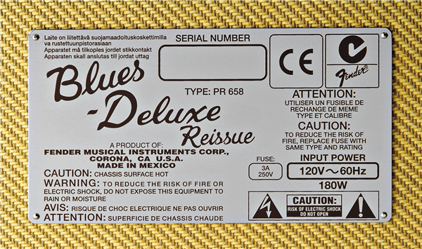 Fender® Blues Deluxe™ Reissue, 230V EUR