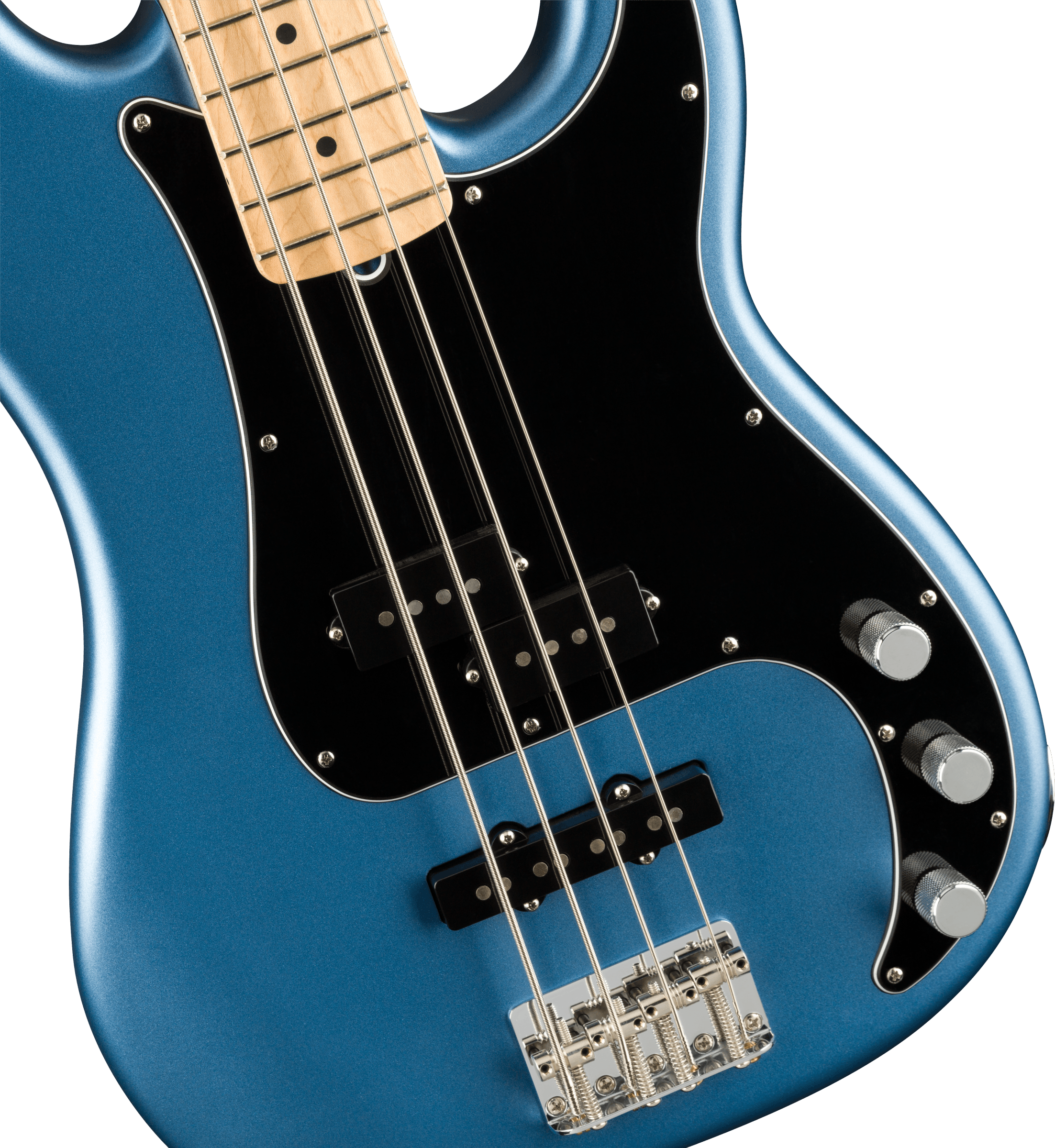 Fender® American Performer Precision Bass®, Maple Fingerboard, Satin Lake Placid Blue