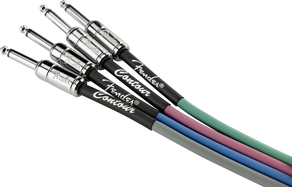Fender® Contour™ Instrument Cable, Lake Placid Blue, 15'