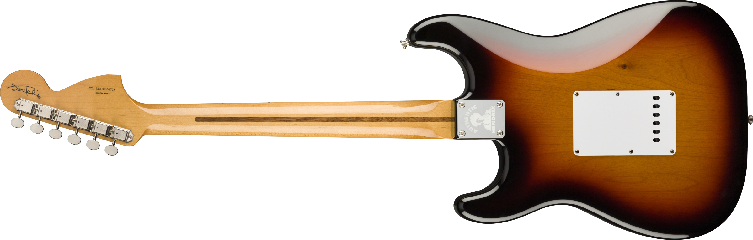 Fender® Jimi Hendrix Stratocaster®, Maple Fingerboard, 3-Color Sunburst