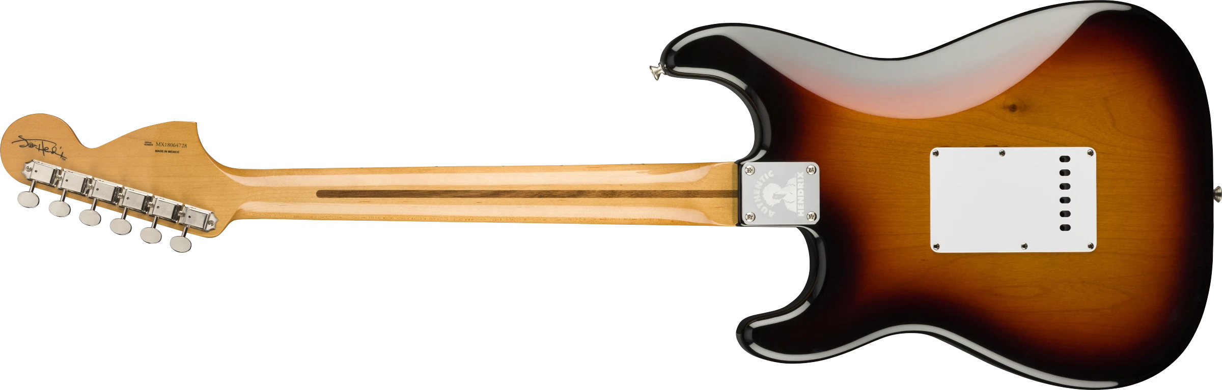 Fender® Jimi Hendrix Stratocaster®, Maple Fingerboard, 3-Color Sunburst