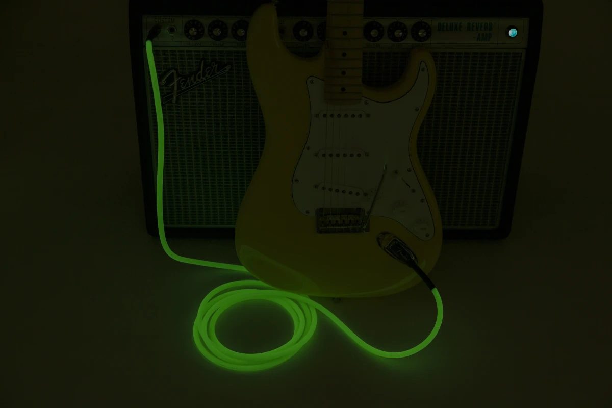 Fender® Professional Glow in the Dark Cable, Green, 18.6'