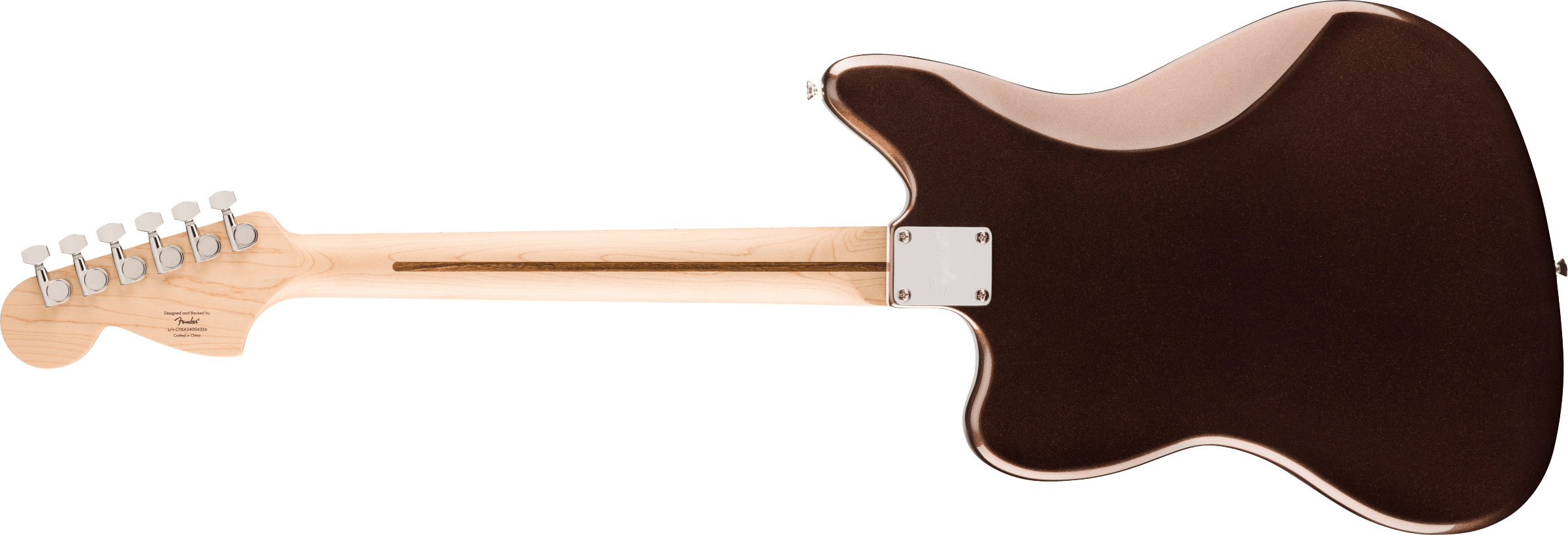 Squier® Affinity Series® Jaguar®, Maple Fingerboard, White Pickguard, Mystic Metallic Brown
