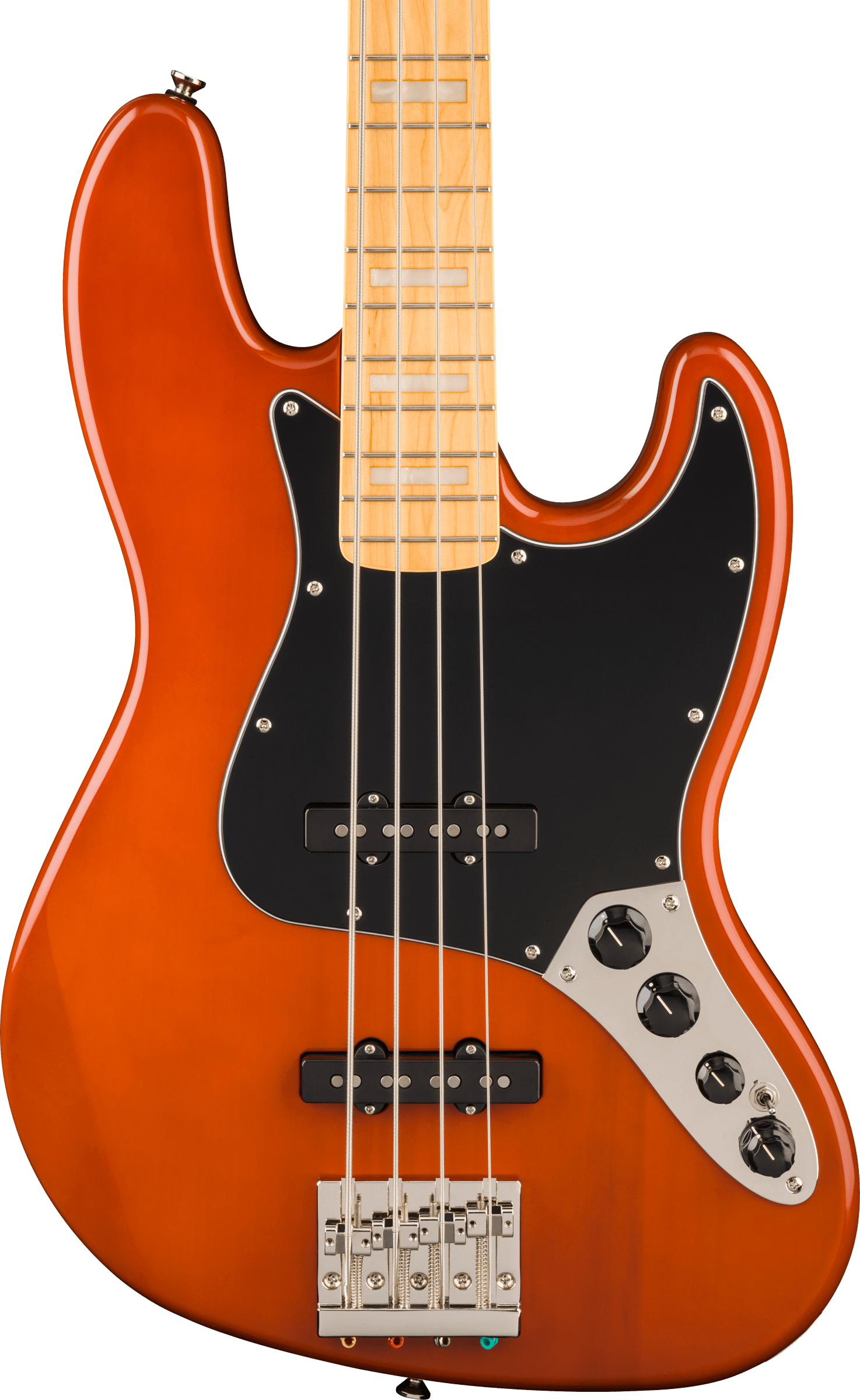 Squier® Classic Vibe™ Active '70s Jazz Bass®, Maple Fingerboard, Black Pickguard, Mocha