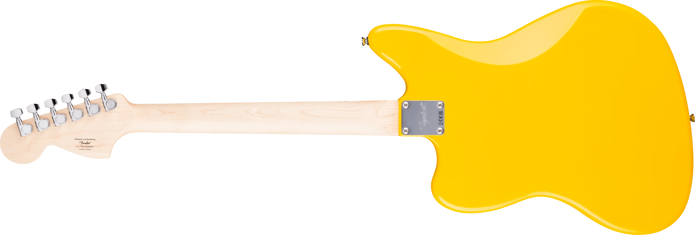 Squier® FSR Affinity Series® Jaguar®, Maple Fingerboard, Black Pickguard, Graffiti Yellow