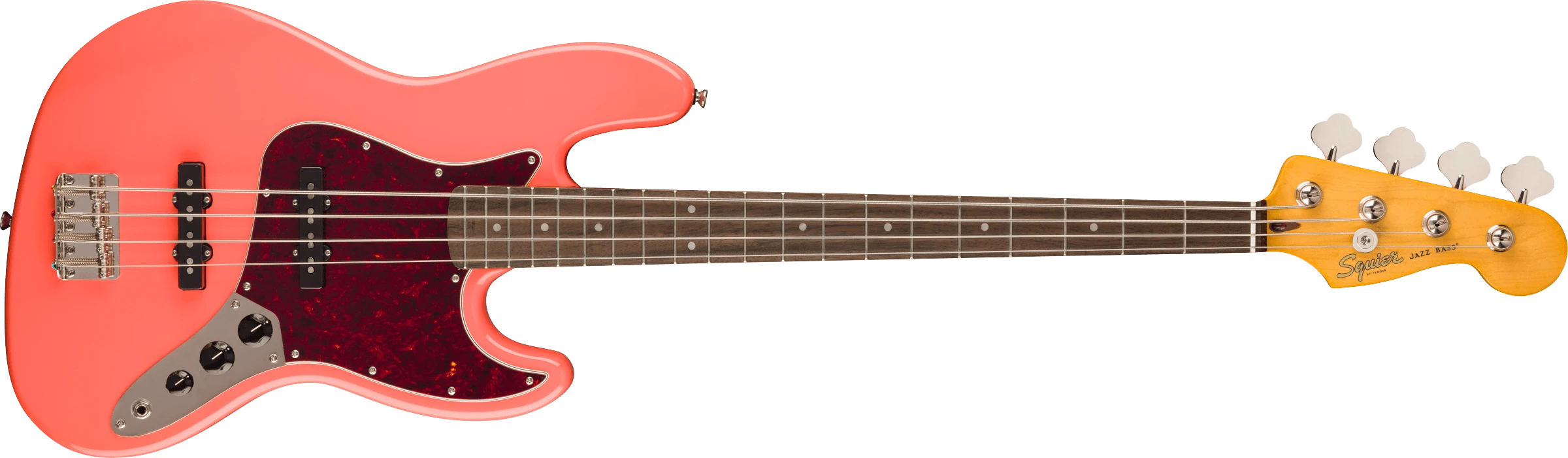 Squier® Classic Vibe™ '60s Jazz Bass®, Laurel Fingerboard, Tortoiseshell Pickguard, Tahitian Coral
