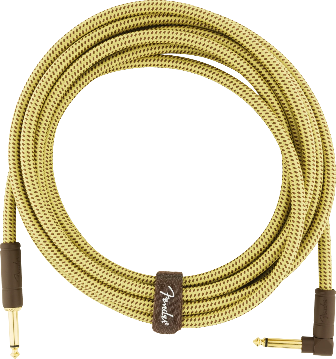 Fender® Deluxe Series Instrument Cable, Straight/Angle, 15', Tweed