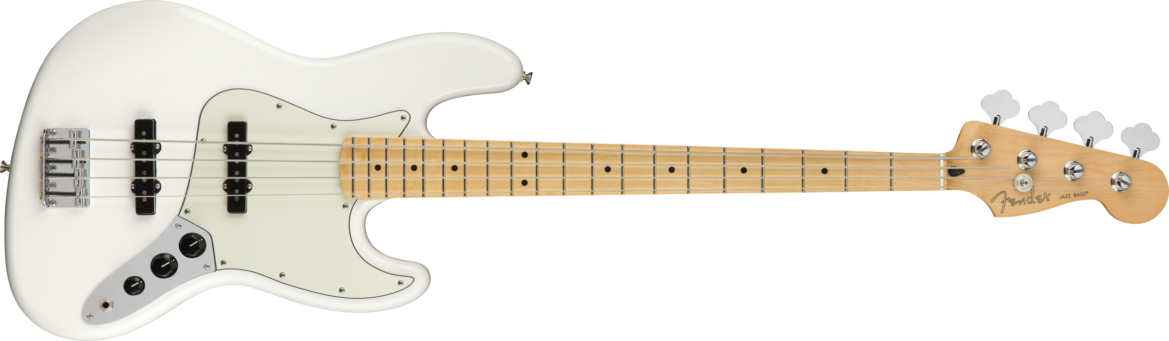 Fender® Player Jazz Bass®, Maple Fingerboard, Polar White
