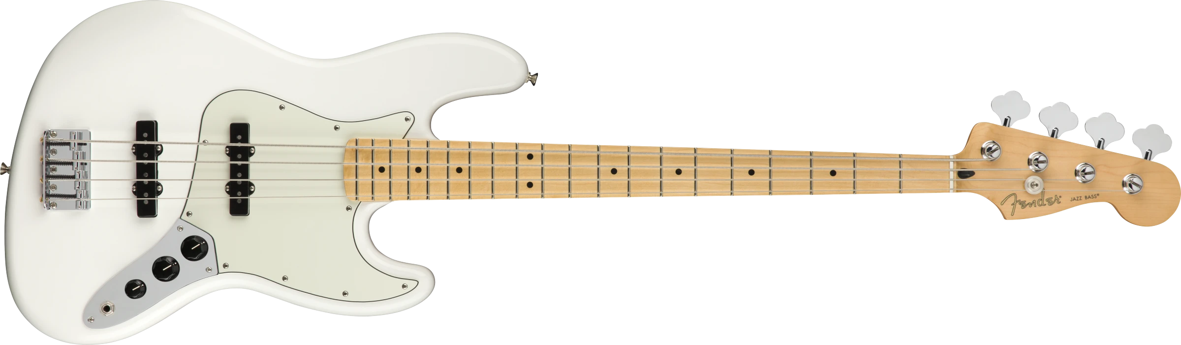 Fender® Player Jazz Bass®, Maple Fingerboard, Polar White