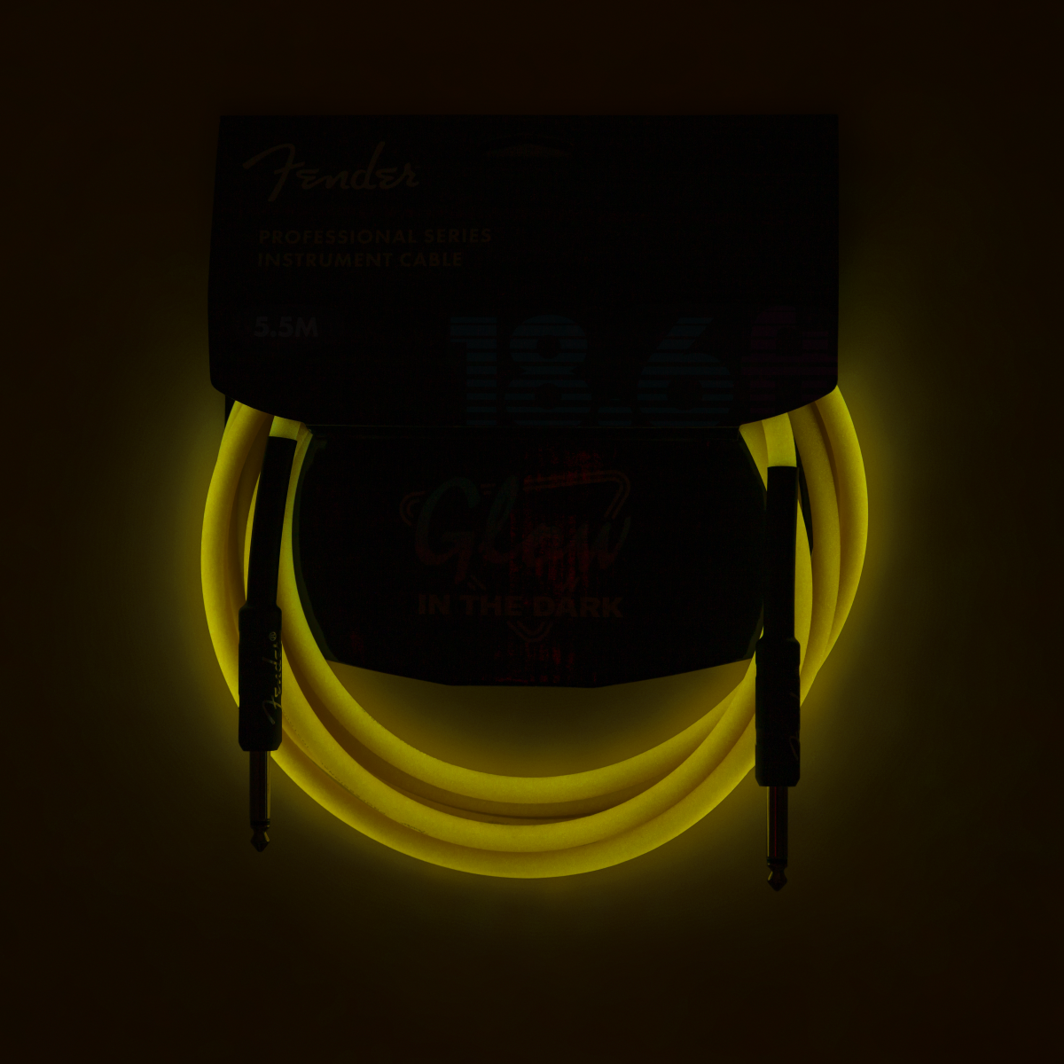 Fender® Professional Glow in the Dark Cable, Orange, 18.6'