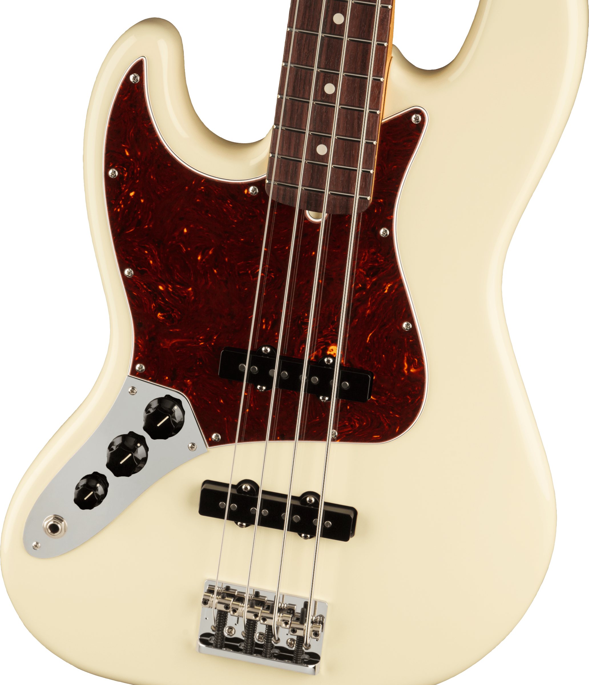 Fender® American Professional II Jazz Bass® Left-Hand, Rosewood Fingerboard, Olympic White