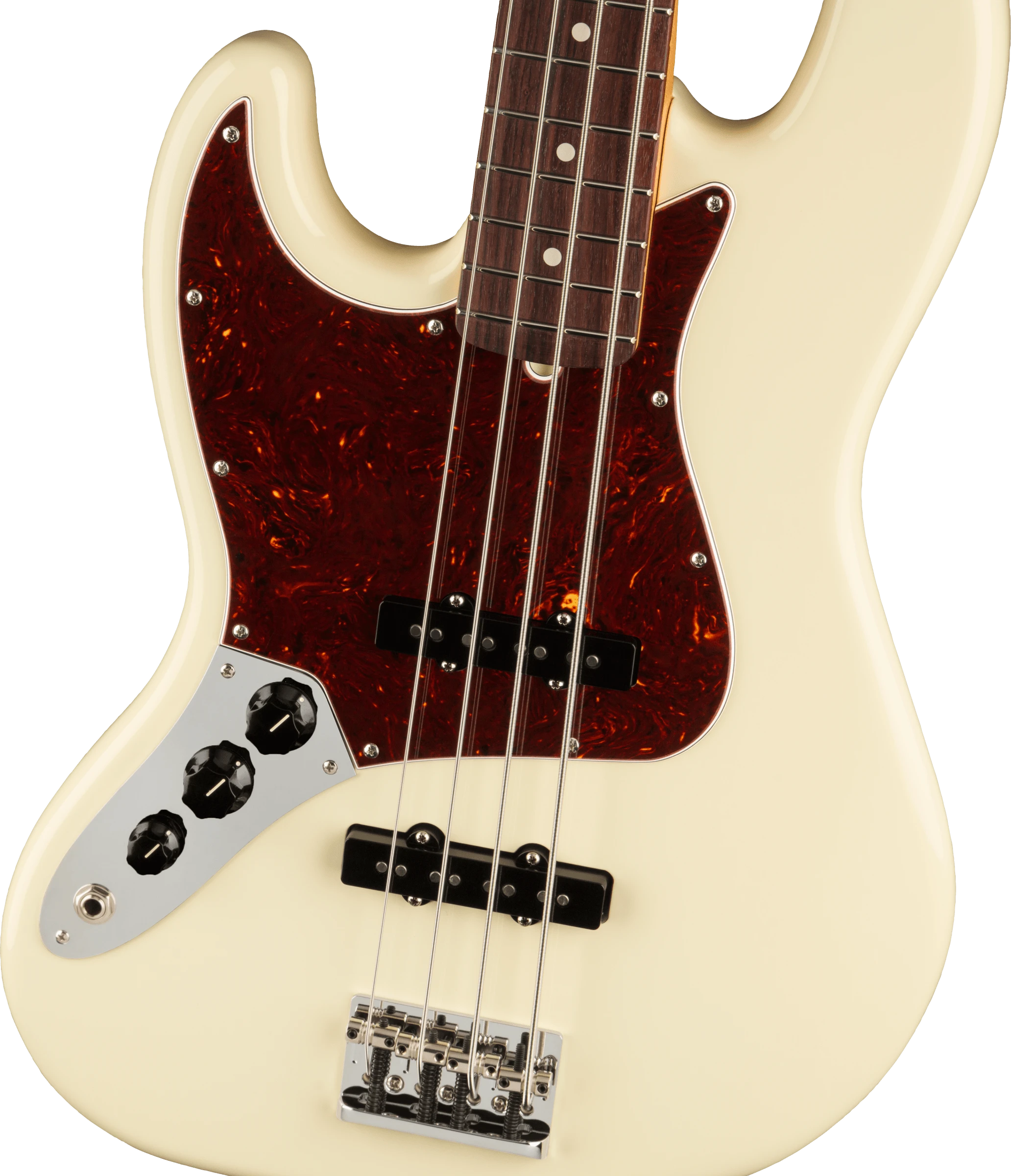 Fender® American Professional II Jazz Bass® Left-Hand, Rosewood Fingerboard, Olympic White