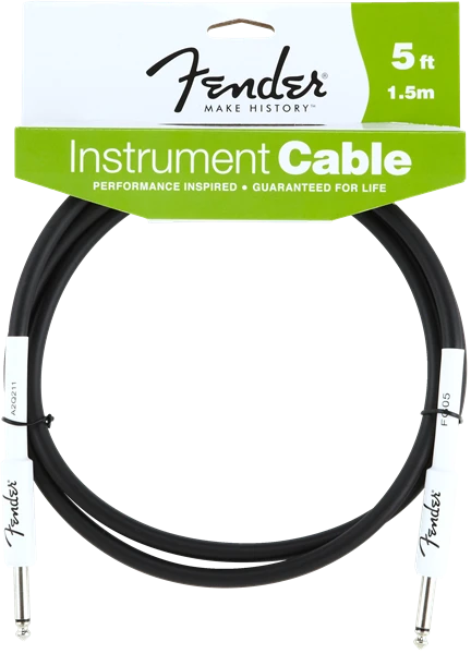 Fender® Performance Series Instrument Cable, 5’, Black