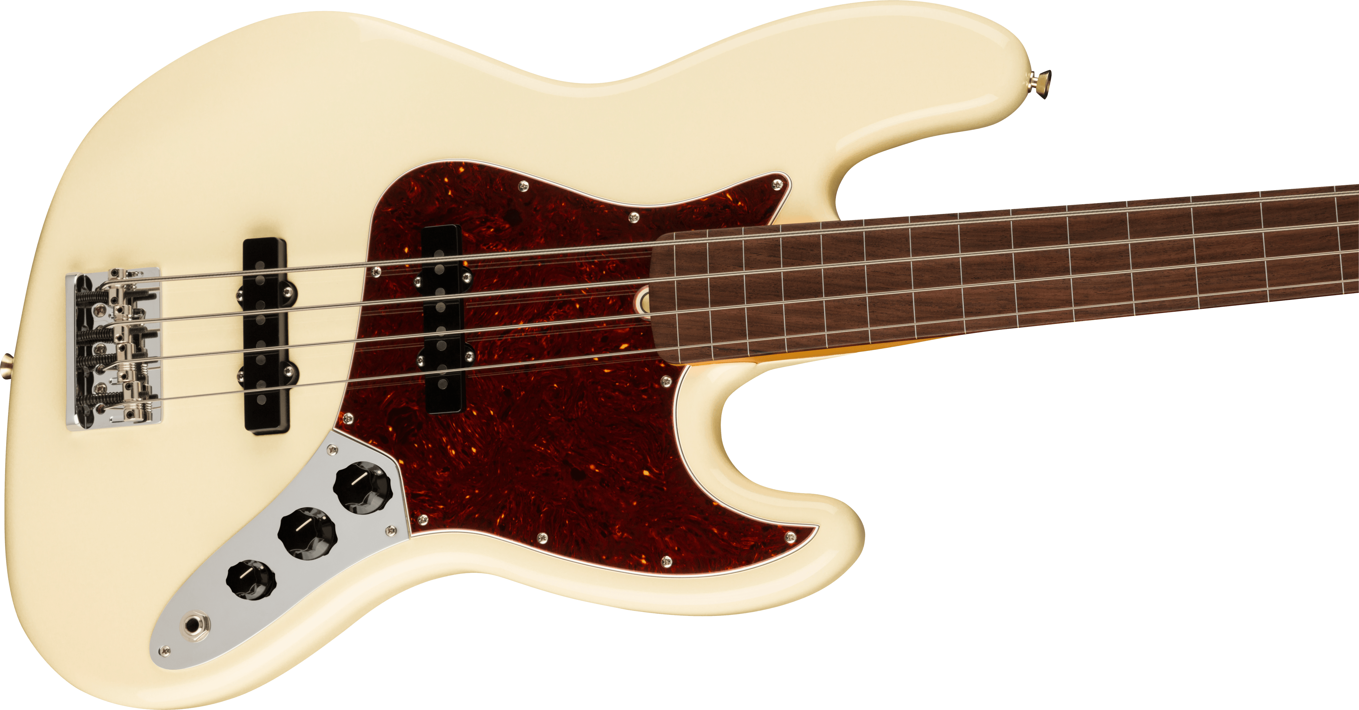 Fender® American Professional II Jazz Bass® Fretless, Rosewood Fingerboard, Olympic White