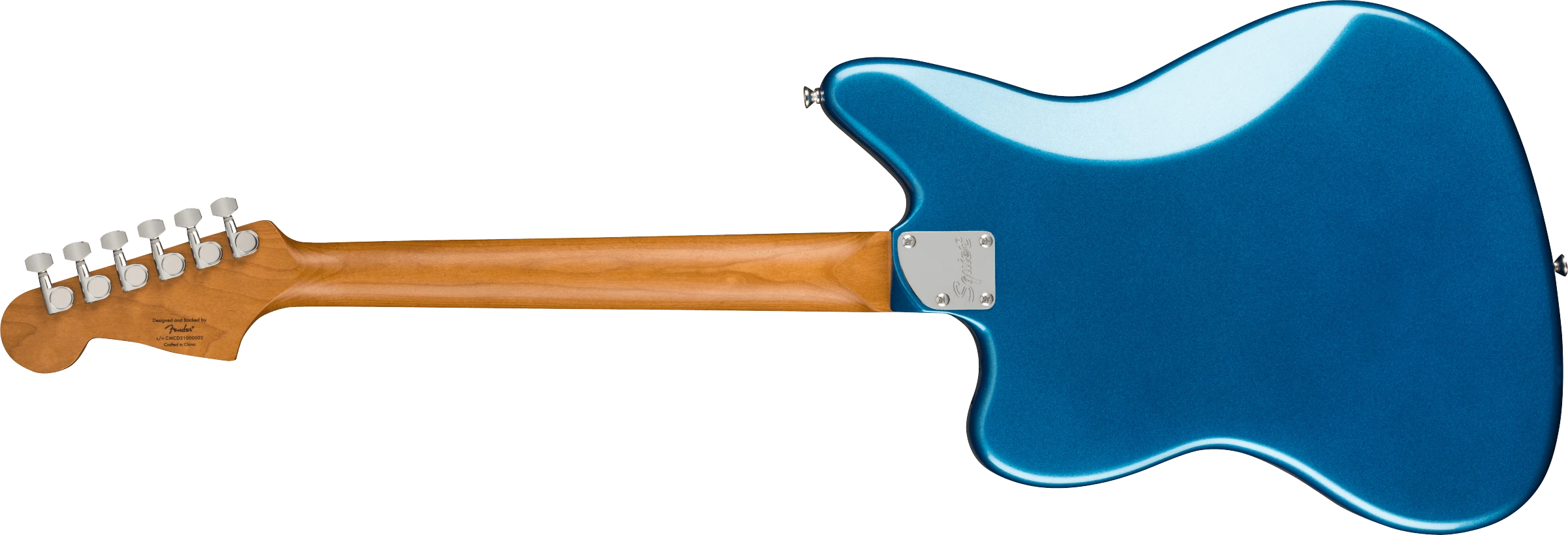 Squier® FSR Contemporary Jaguar® HH ST, Laurel Fingerboard, Black Pickguard, Lake Placid Blue