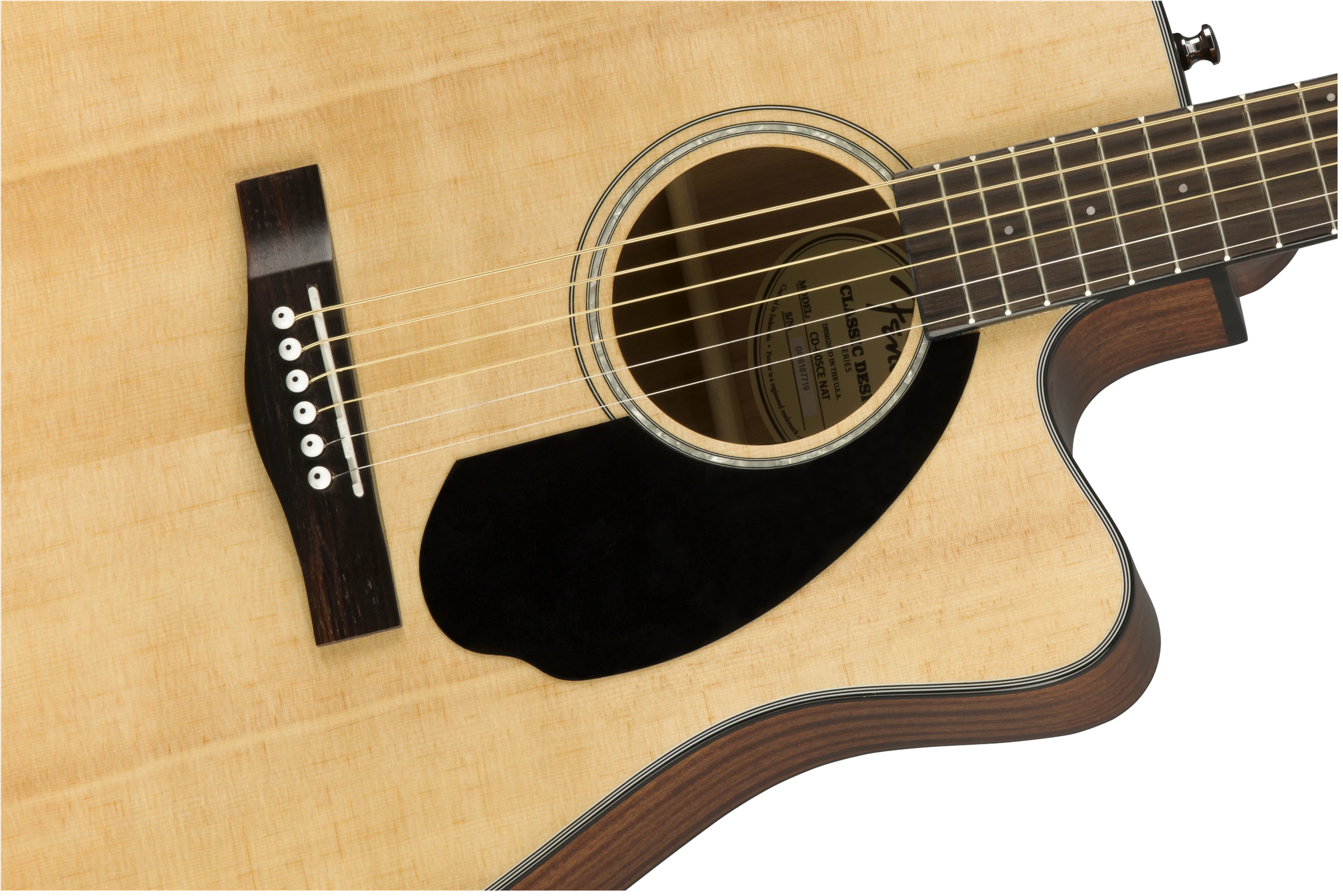Fender® CD-60SCE Dreadnought, Walnut Fingerboard, Natural