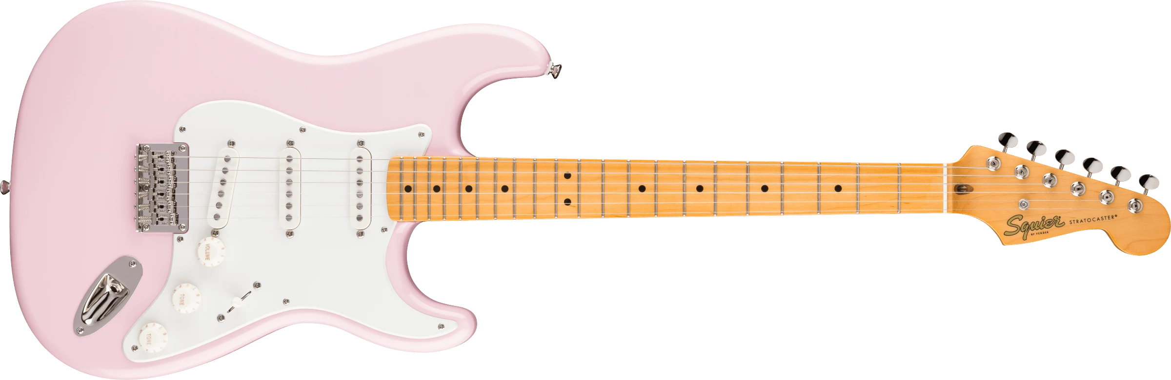 Squier® Classic Vibe™ '50s Stratocaster® HT, Maple Fingerboard, Parchment Pickguard, Shell Pink