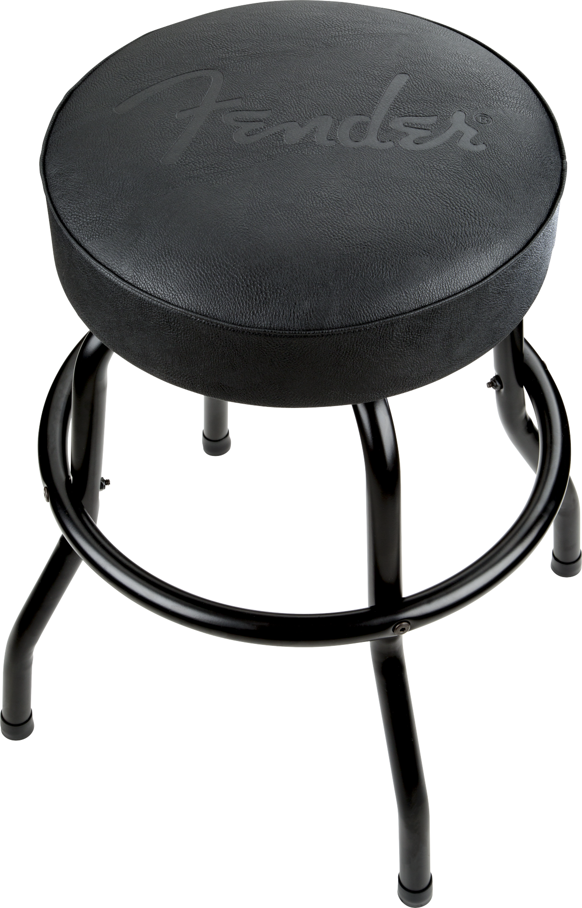 Fender® Embossed Black Logo Barstool, Black/Black, 24"