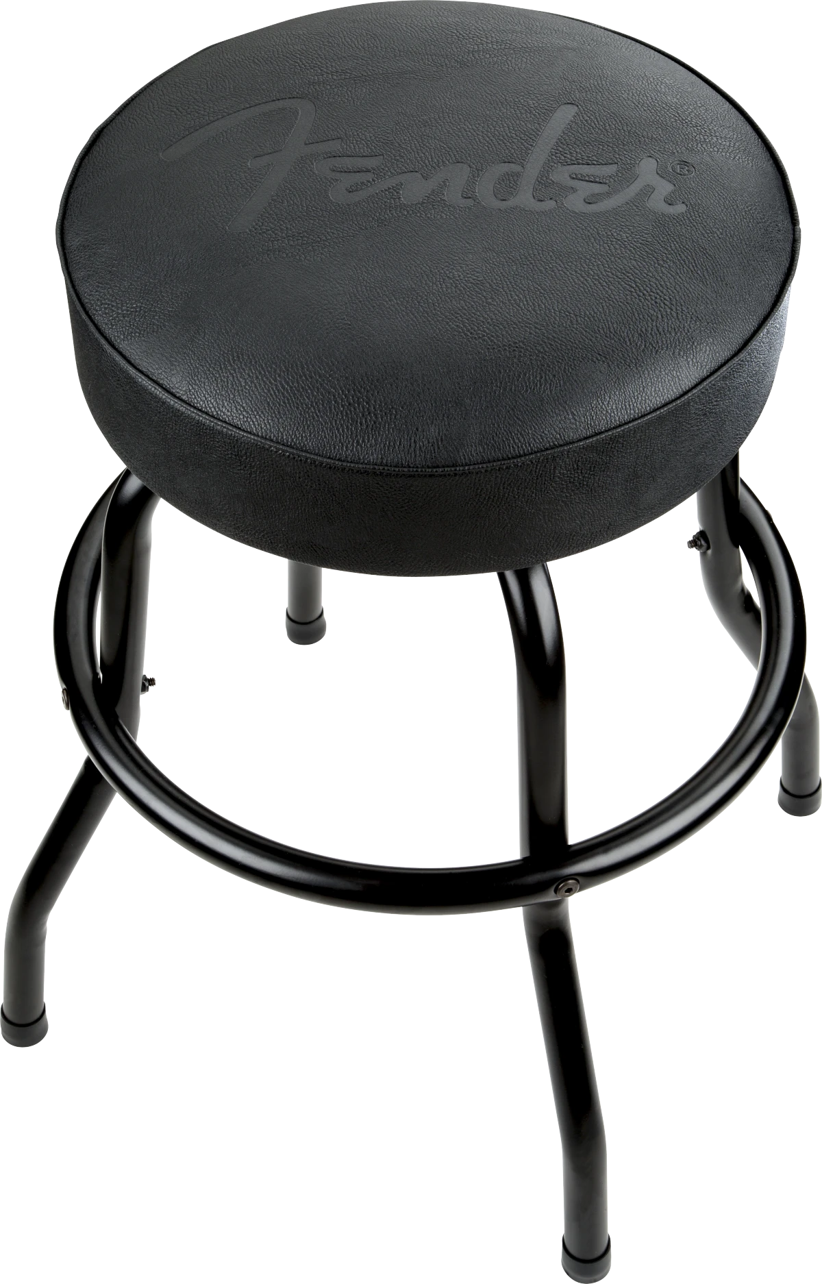 Fender® Embossed Black Logo Barstool, Black/Black, 24"
