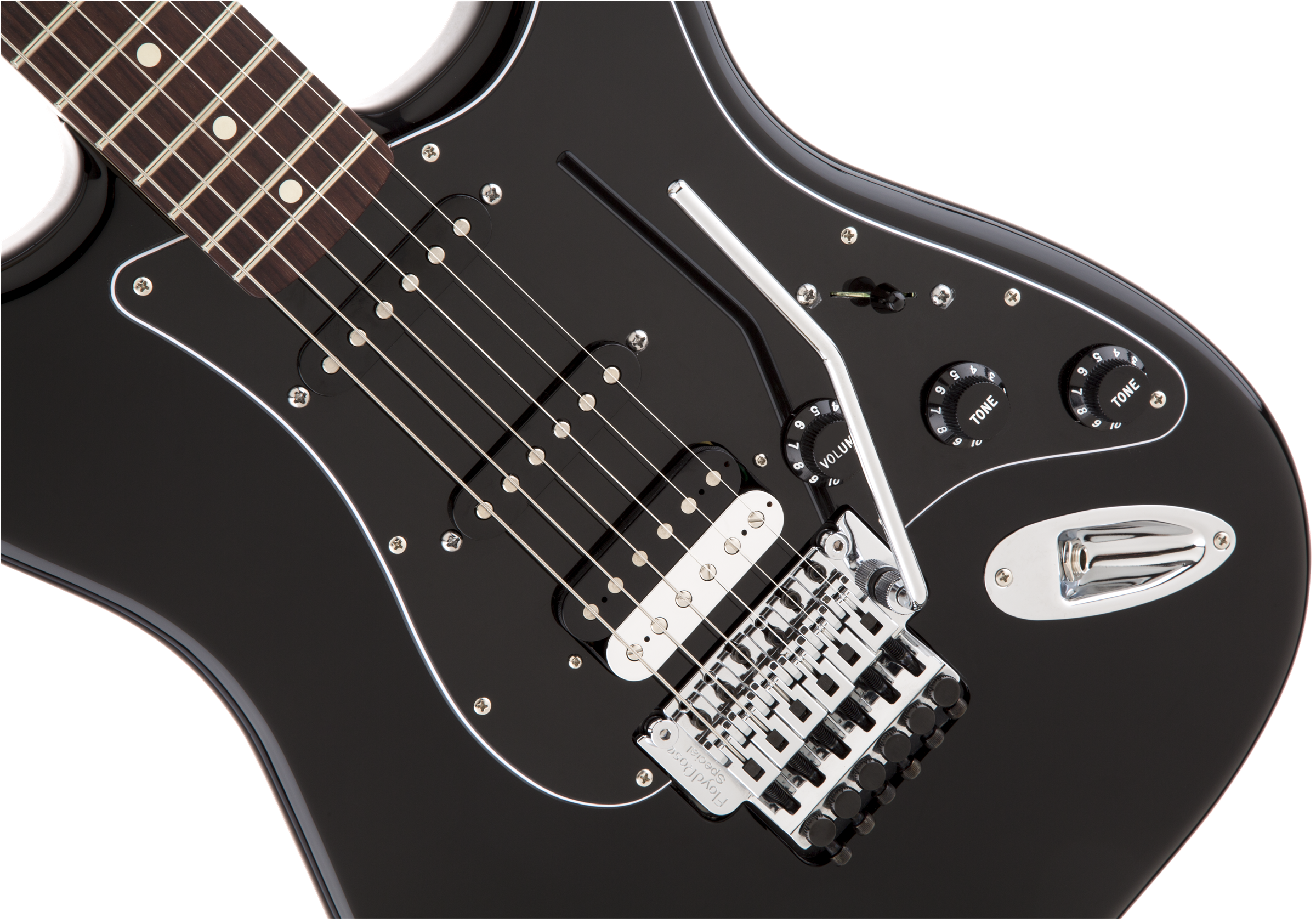Fender® Standard Stratocaster® HSS with Floyd Rose®, Rosewood Fingerboard, Black