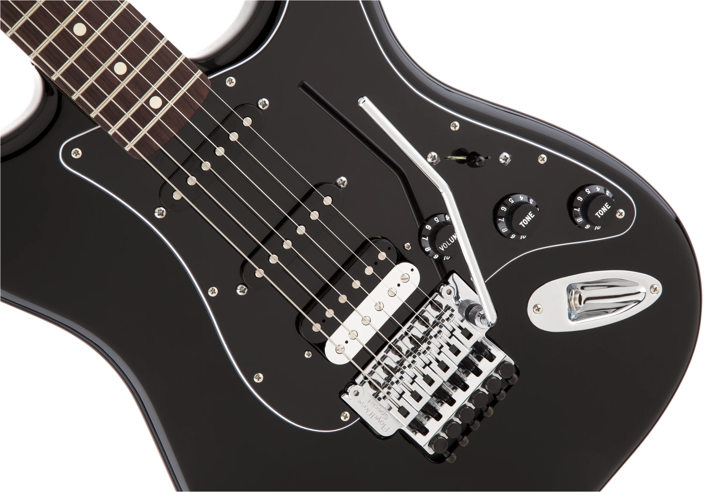 Fender® Standard Stratocaster® HSS with Floyd Rose®, Rosewood Fingerboard, Black