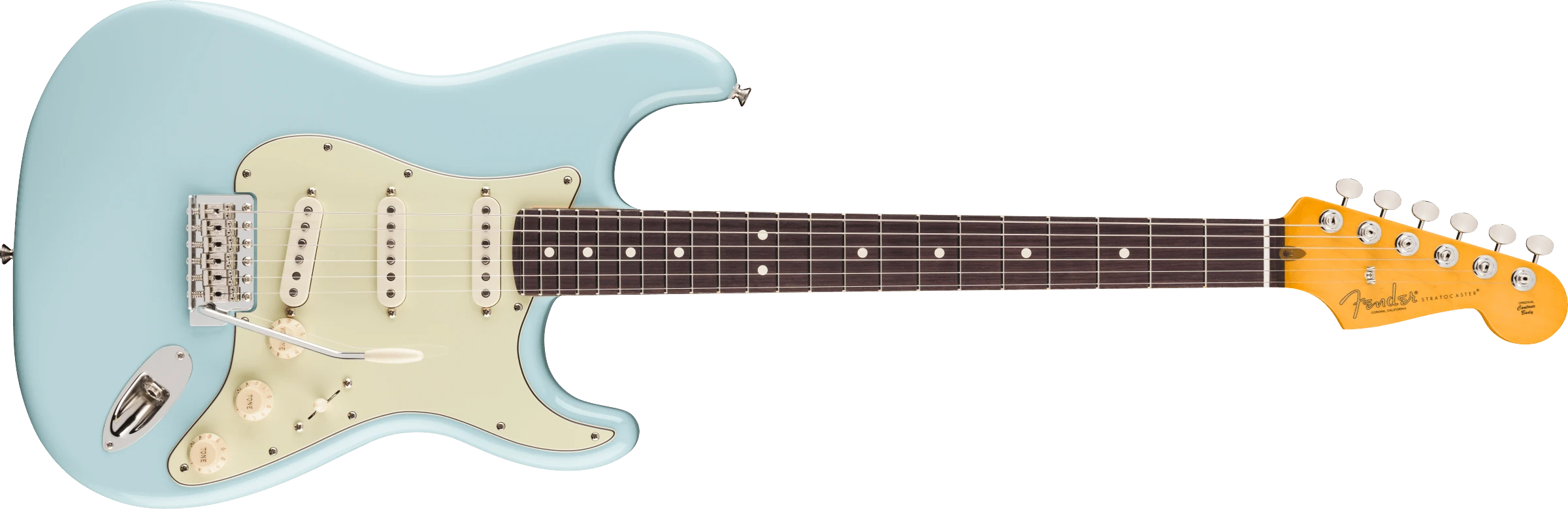 Fender® Limited Edition American Professional Classic Stratocaster® featuring the Fender® Silent System™, Rosewood Fingerboard. Daphne Blue