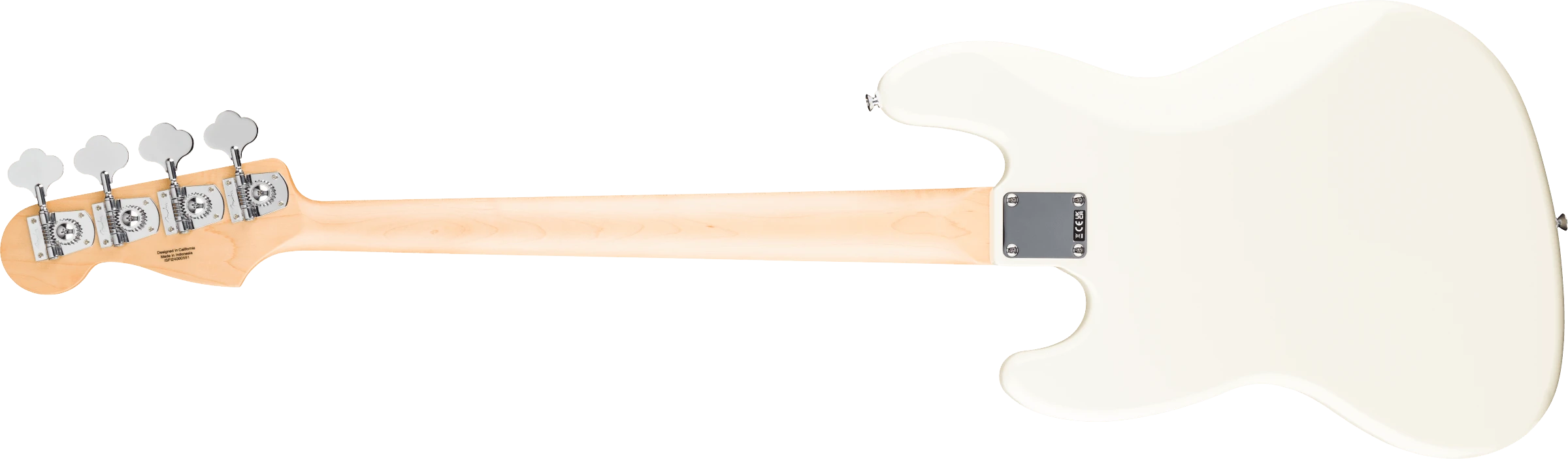 Fender® Standard Jazz Bass®, Laurel Fingerboard, White Pickguard, Olympic White