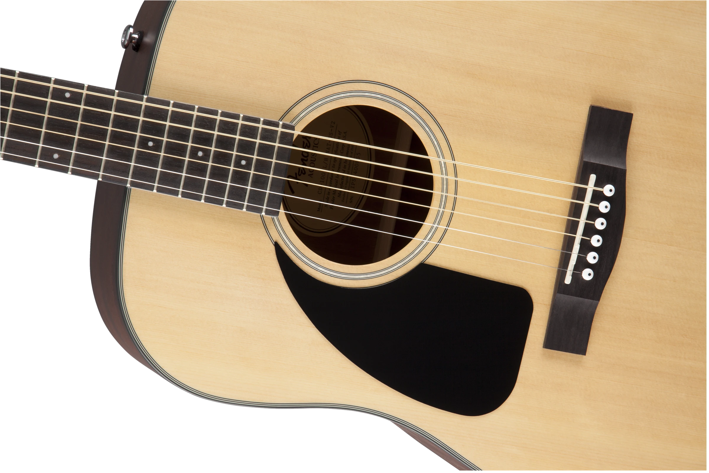 Fender® CD-100LH, Left-Hand, Spruce top, Mahog’ Back/Sides, Satin Finish, Natural
