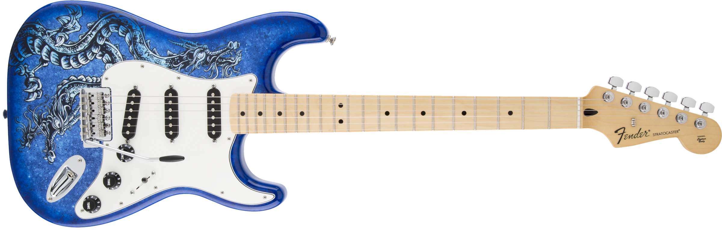 Fender® Special Edition David Lozeau Art Stratocaster®, Maple Fingerboard, Dragon