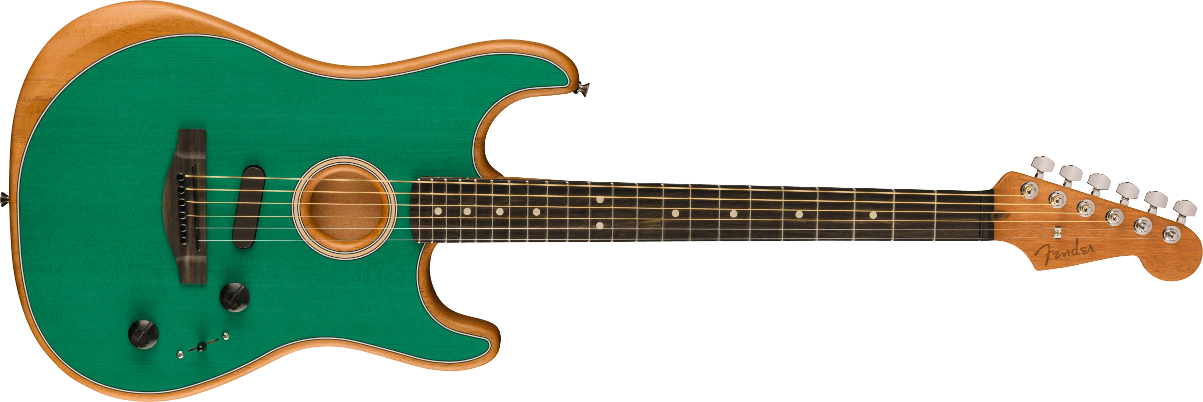 Fender® Limited Edition American Acoustasonic® Stratocaster®, Ebony Fingerboard, Aqua Teal