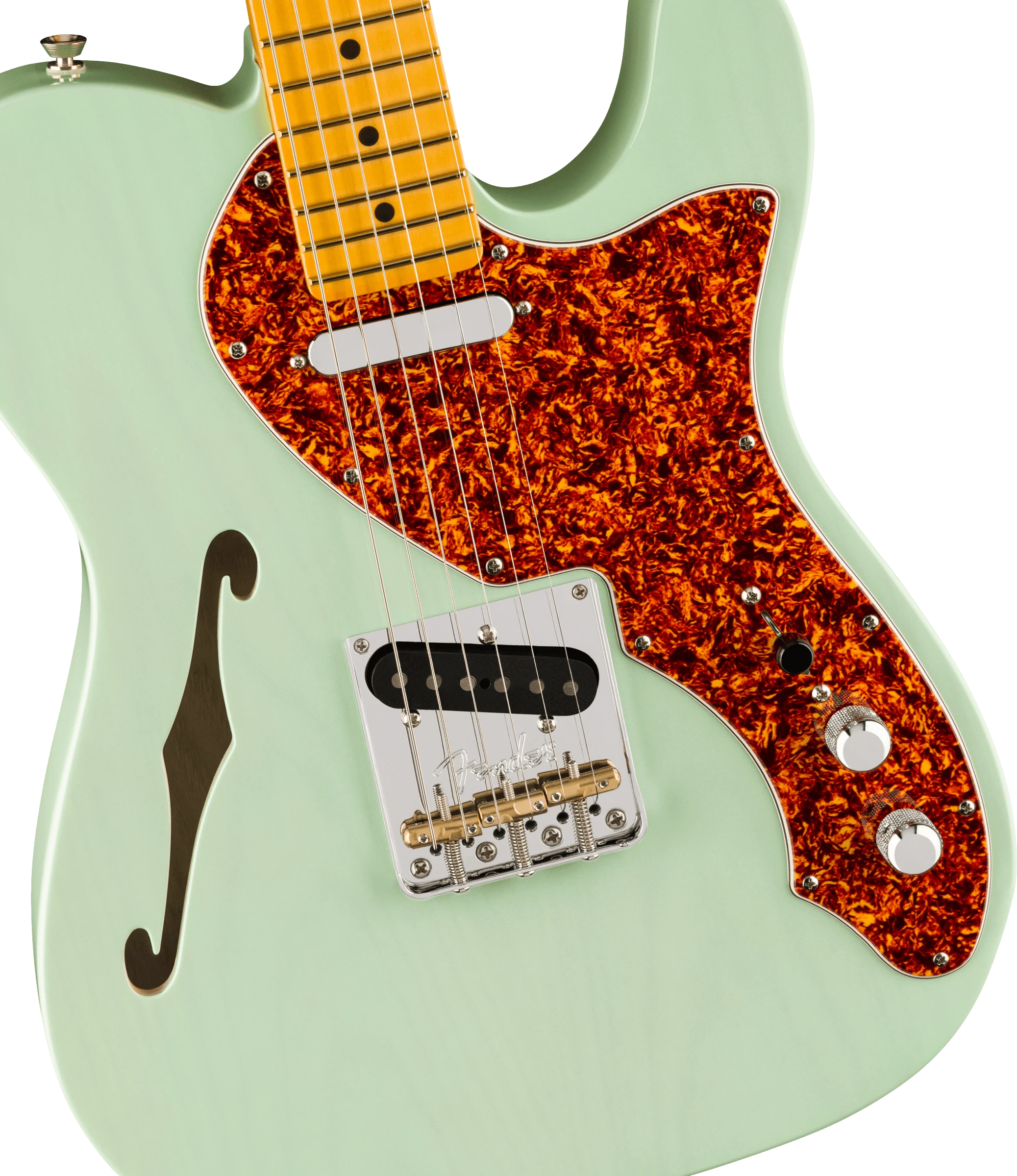 Fender® Limited Edition American Professional II Telecaster® Thinline, Maple Fingerboard, Transparent Surf Green