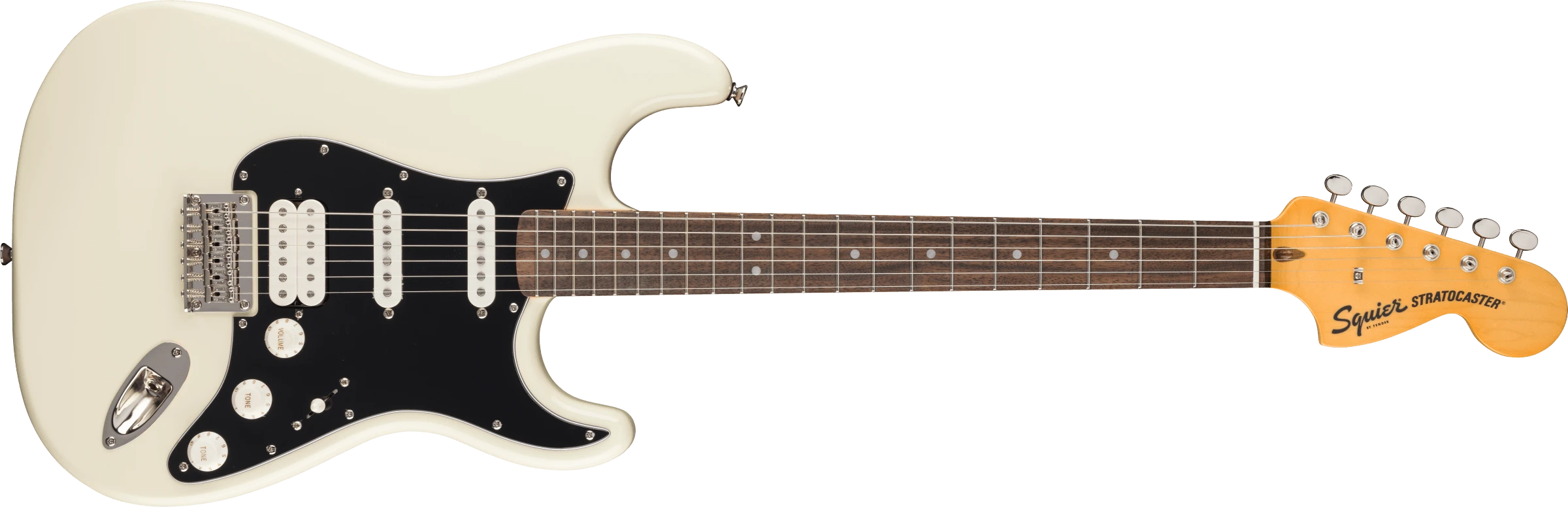 Squier® Classic Vibe™ '70s Stratocaster® HT HSS, Laurel Fingerboard, Black Pickguard, Olympic White