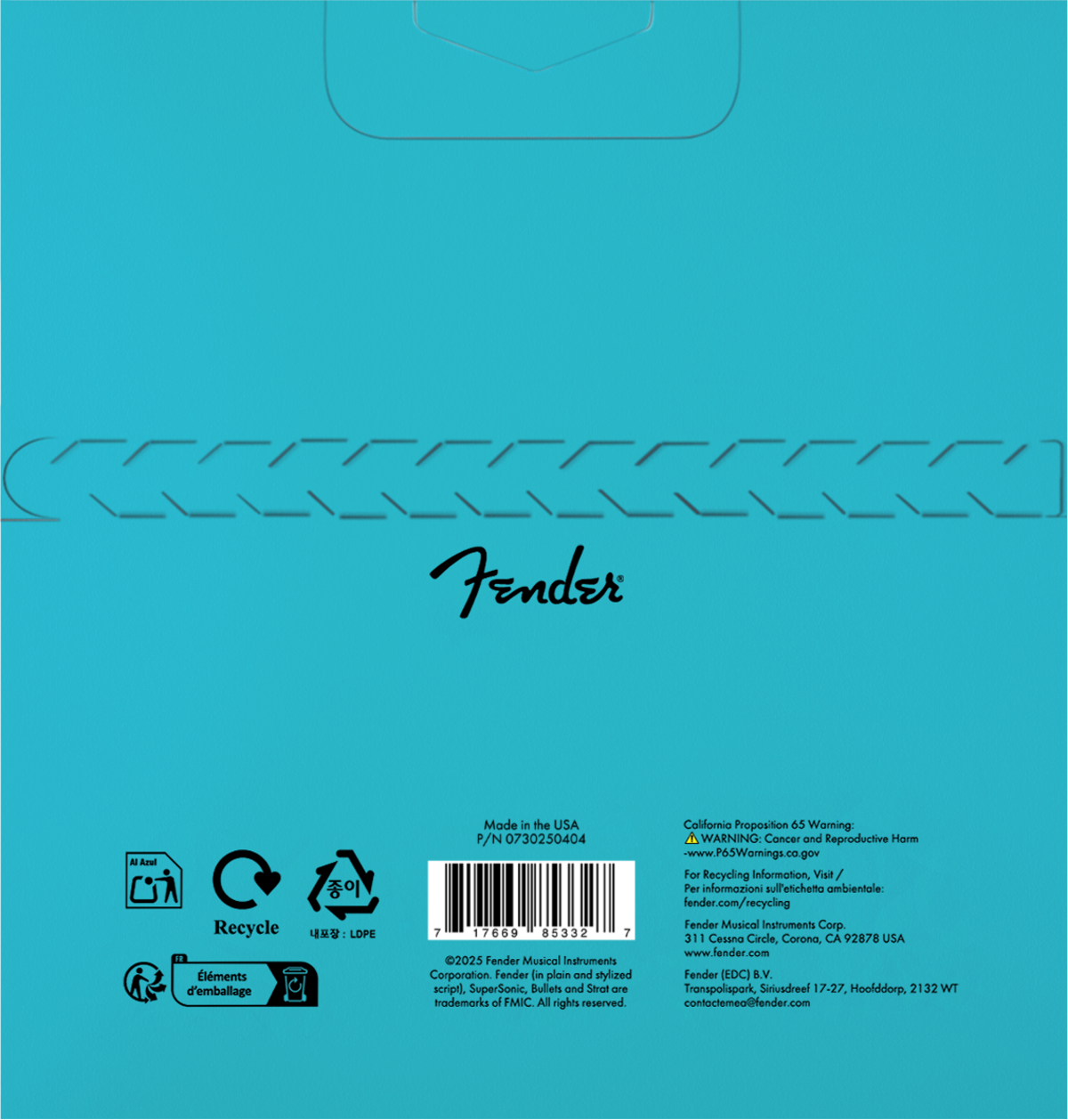 Fender SuperSonic™ 250LR Guitar Strings, Nickel-Plated Steel, Ball End, Gauges .009-.046