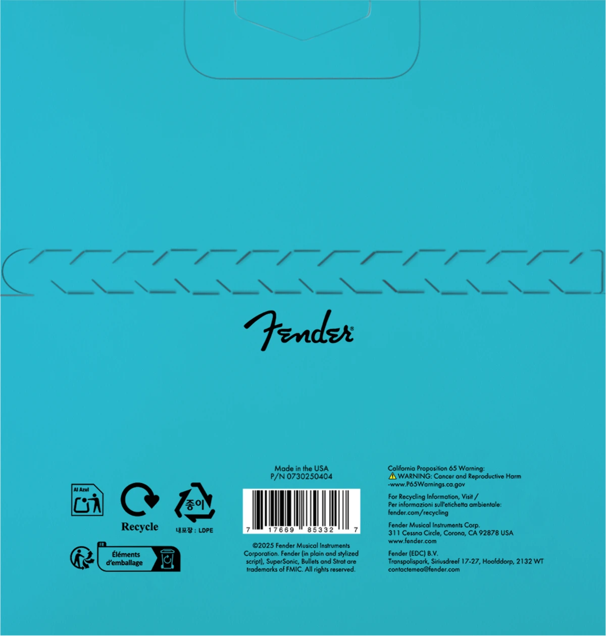 Fender SuperSonic™ 250LR Guitar Strings, Nickel-Plated Steel, Ball End, Gauges .009-.046