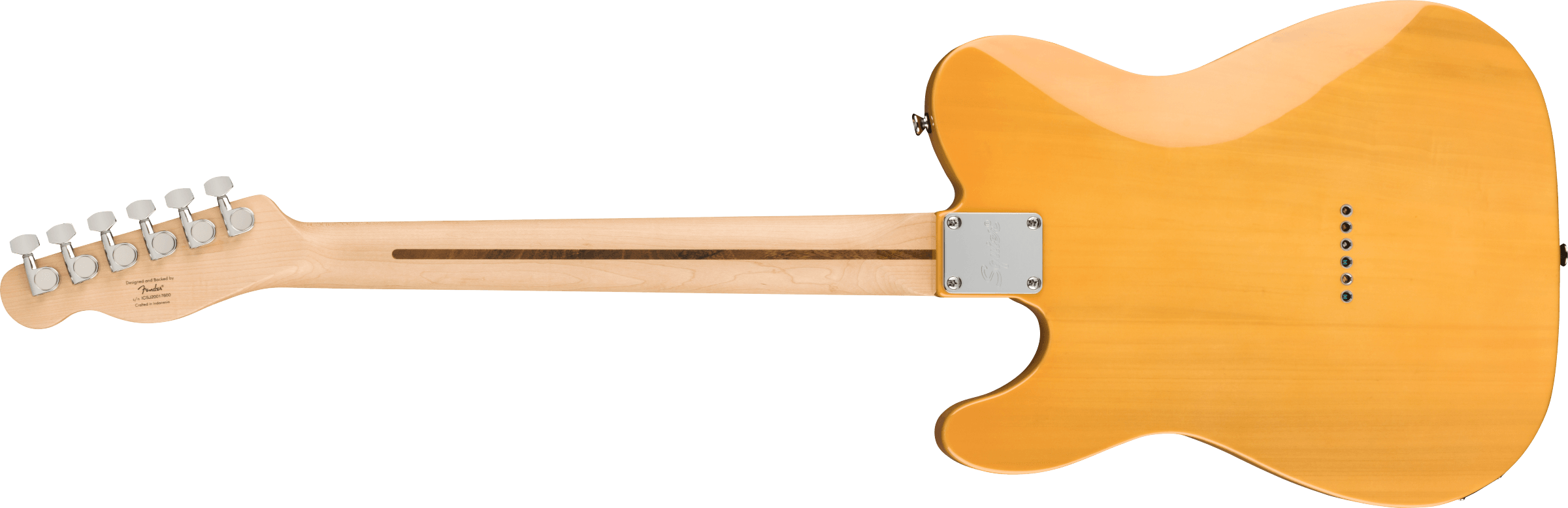 Squier® Affinity Series® Telecaster®, Maple Fingerboard, Black Pickguard, Butterscotch Blonde