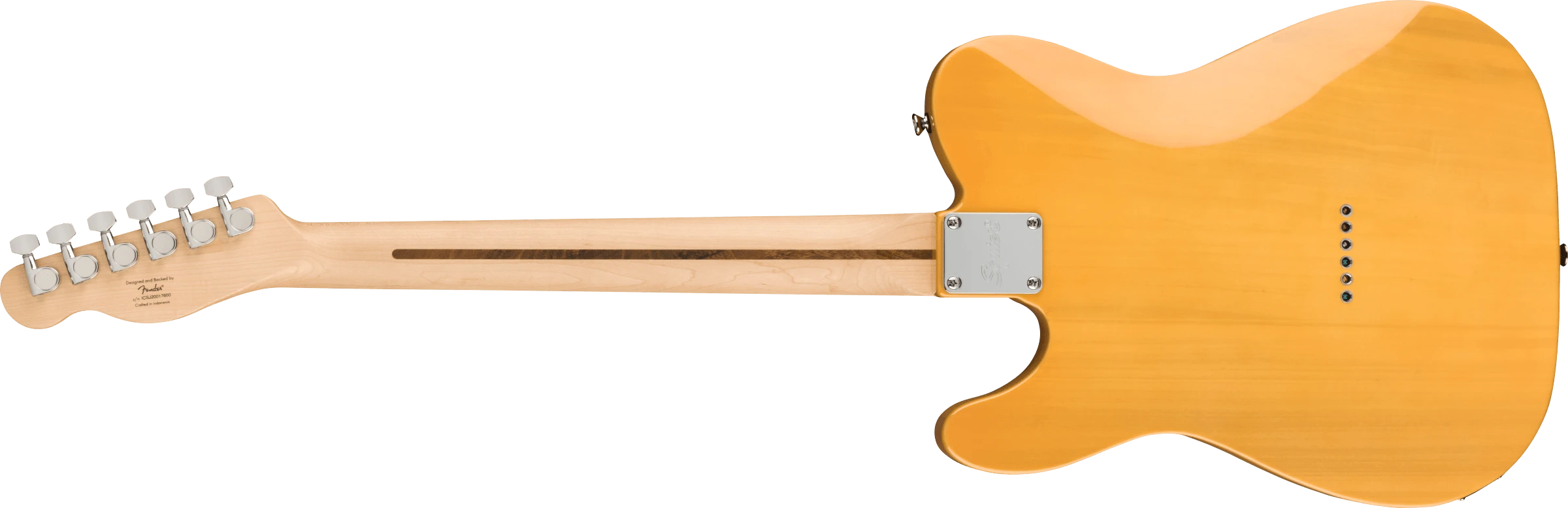 Squier® Affinity Series® Telecaster®, Maple Fingerboard, Black Pickguard, Butterscotch Blonde