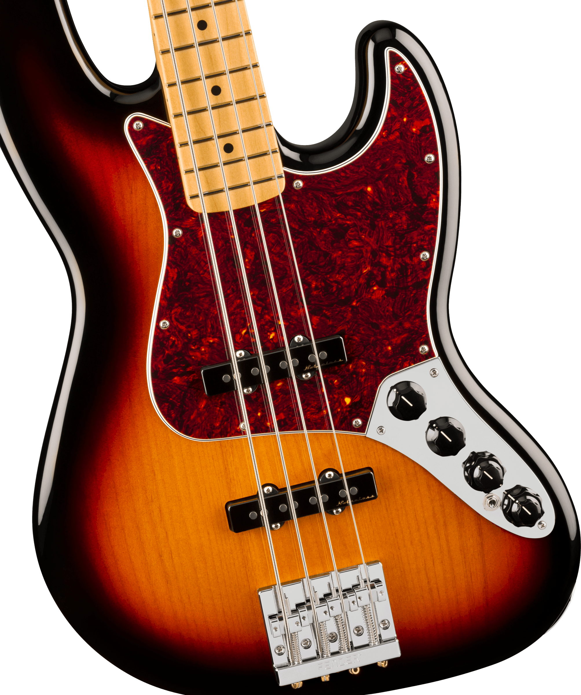 Fender® Player II Modified Active Jazz Bass®, Maple Fingerboard, 3 Tone Sunburst