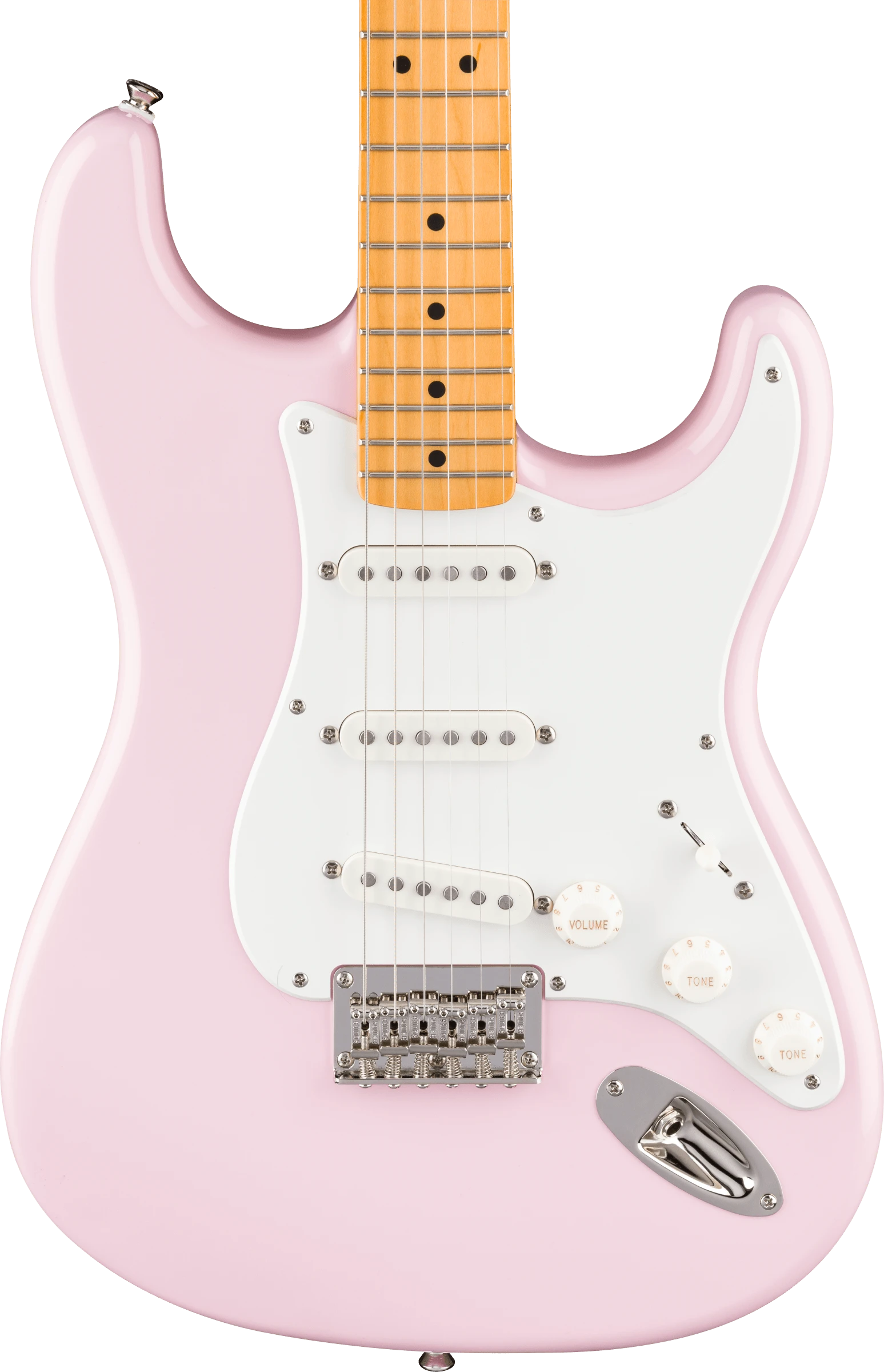 Squier® Classic Vibe™ '50s Stratocaster® HT, Maple Fingerboard, Parchment Pickguard, Shell Pink