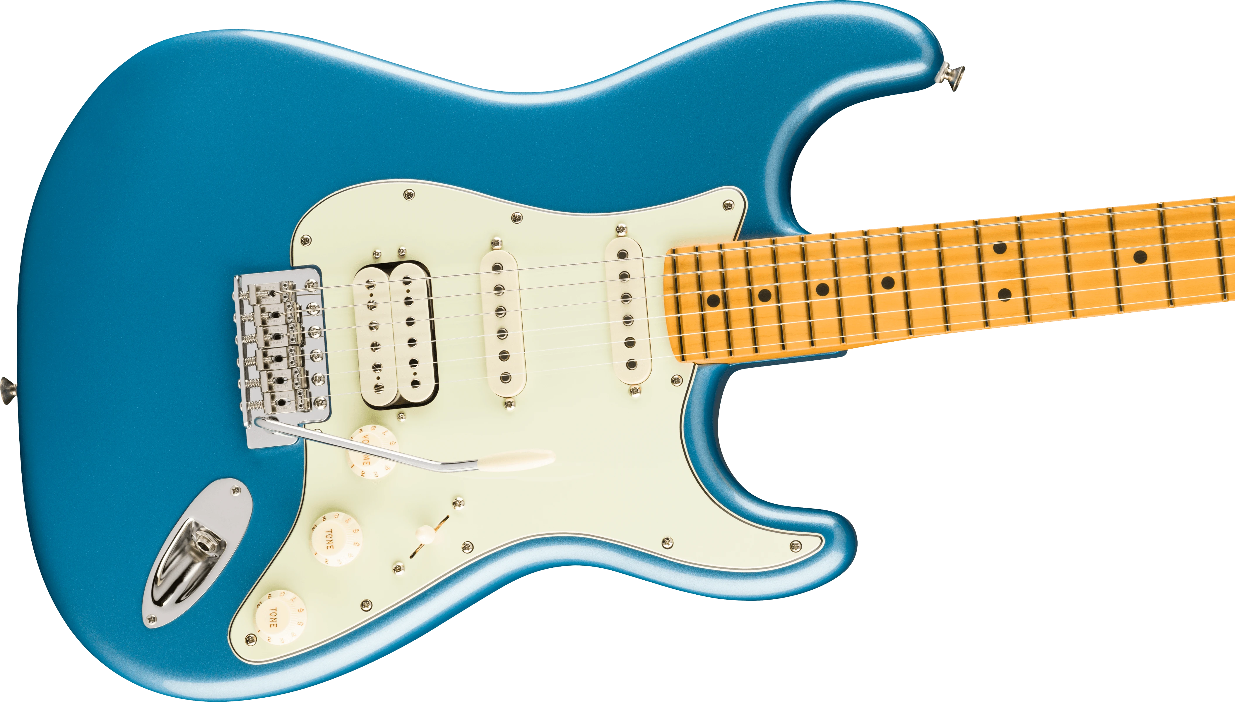 Fender® American Professional Classic Stratocaster® HSS, Maple Fingerboard, Faded Lake Placid Blue