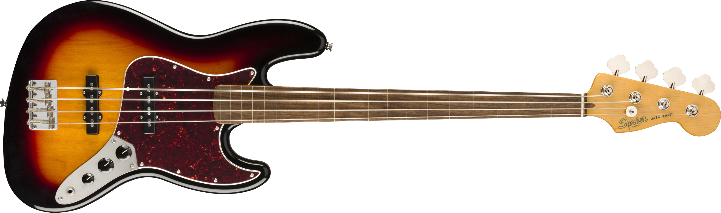 Squier® Classic Vibe '60s Jazz Bass® Fretless, Laurel Fingerboard, 3-Color Sunburst