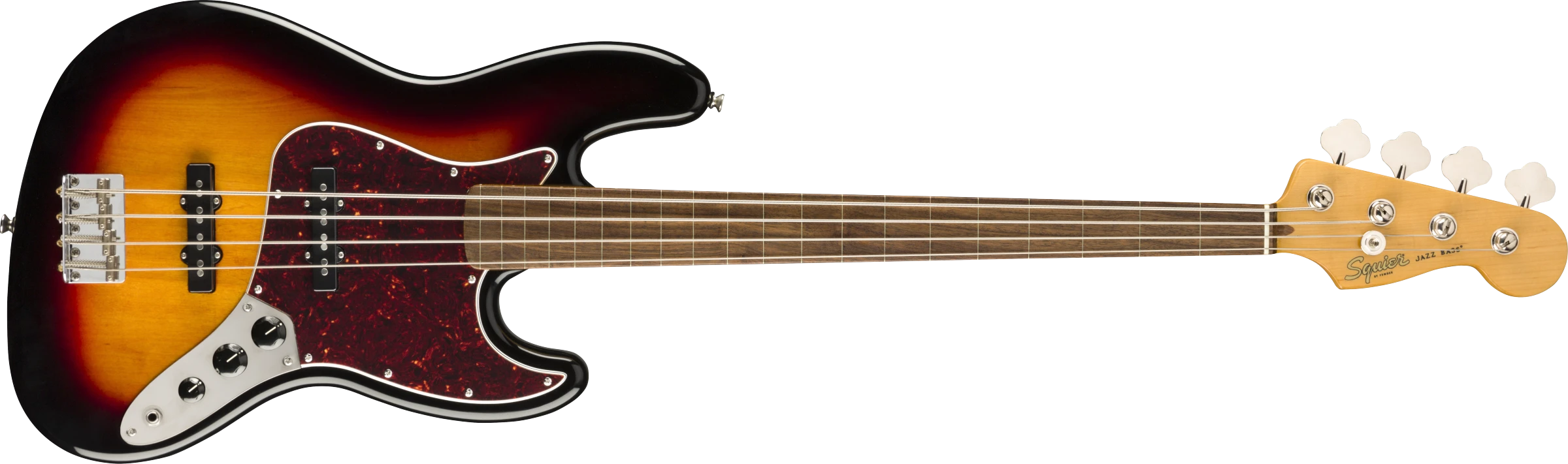 Squier® Classic Vibe '60s Jazz Bass® Fretless, Laurel Fingerboard, 3-Color Sunburst