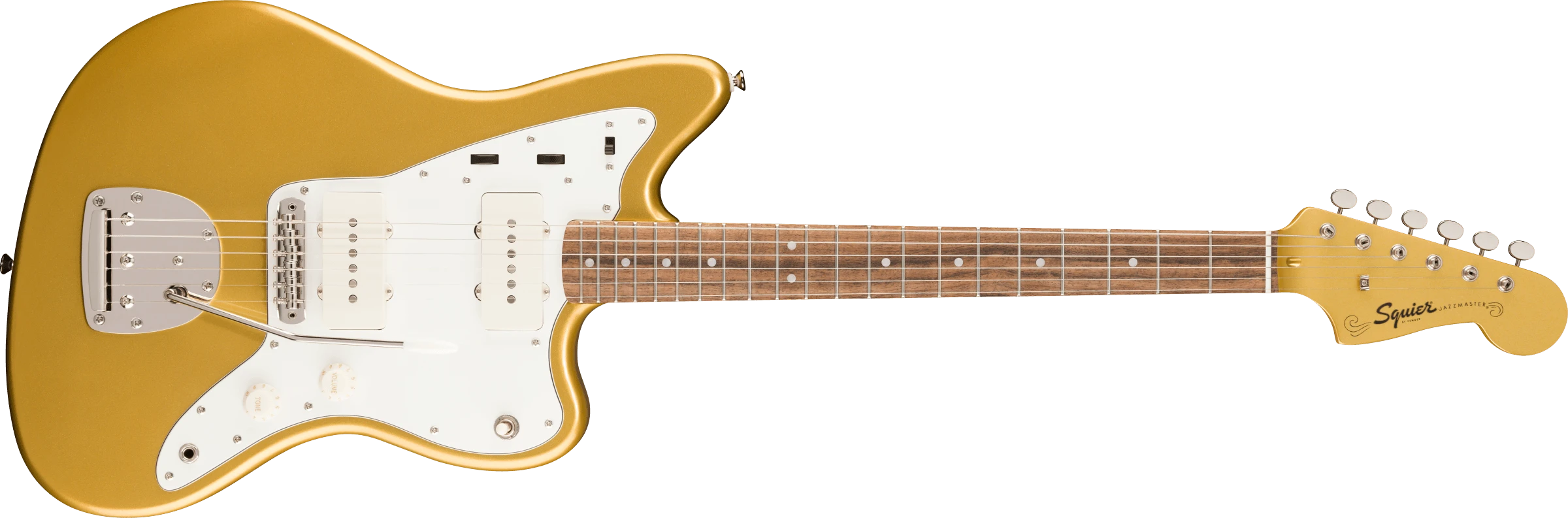 Squier® FSR Classic Vibe '60s Jazzmaster®, Laurel Fingerboard, Parchment Pickguard, Matching Headstock, Aztec Gold