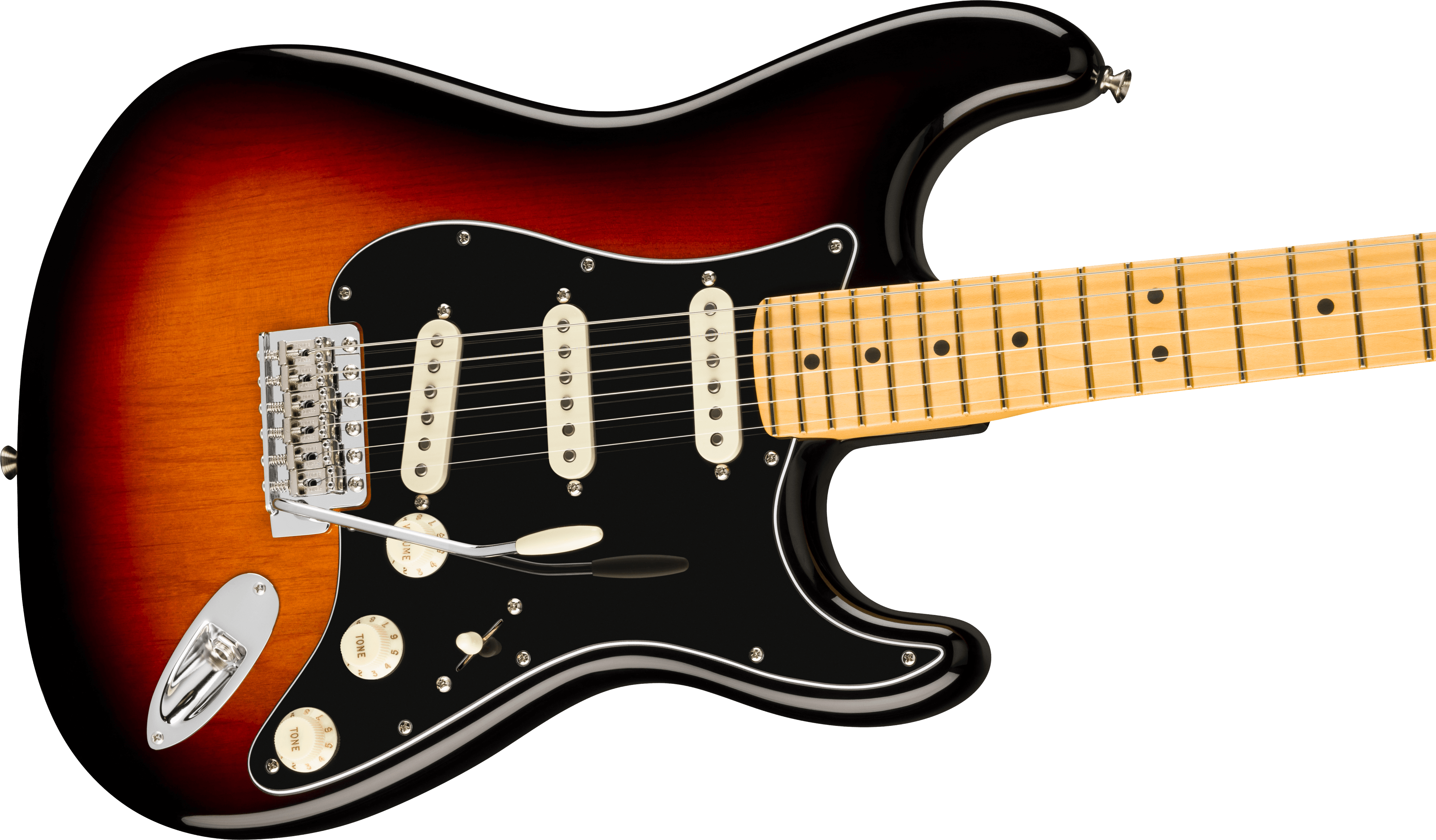 Fender® American Professional Classic Stratocaster®, Maple Fingerboard, 3-Color Sunburst