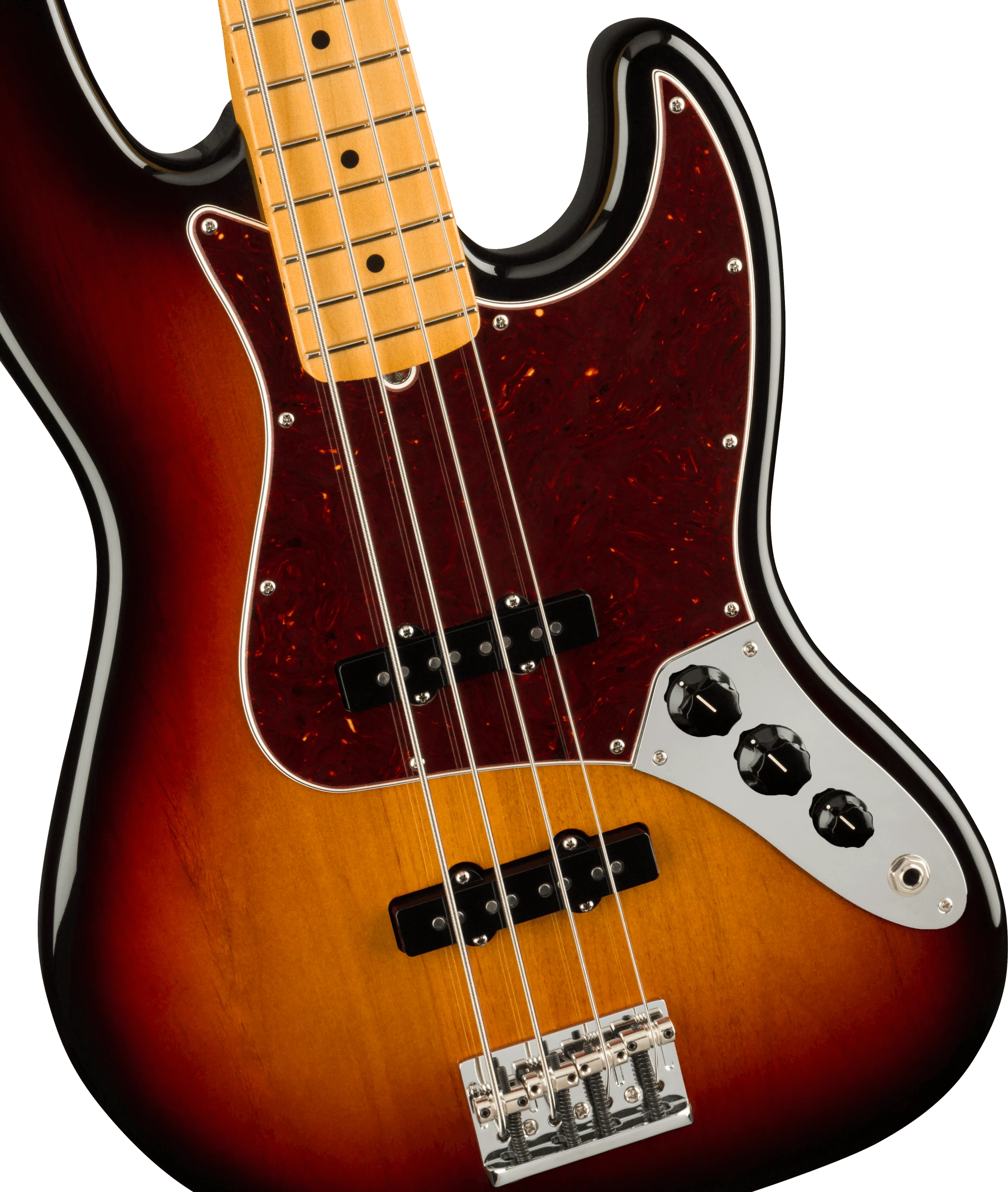 Fender® American Professional II Jazz Bass®, Maple Fingerboard, 3-Color Sunburst