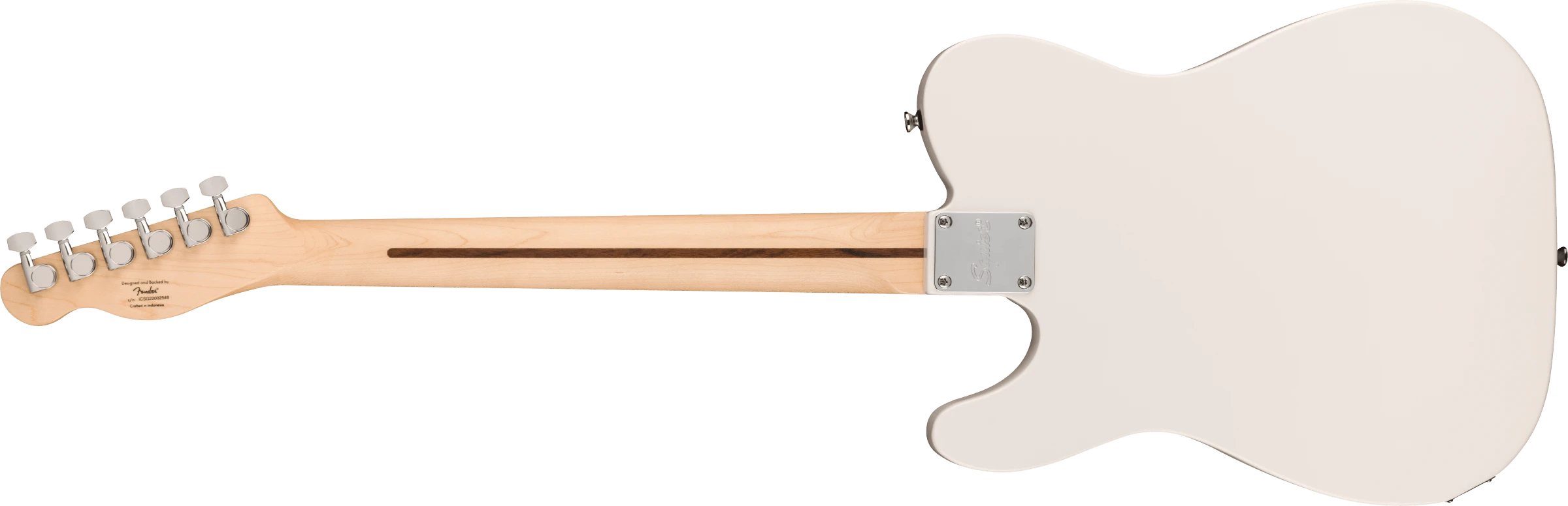 Squier® Squier Sonic® Esquire® H, Maple Fingerboard, Black Pickguard, Arctic White