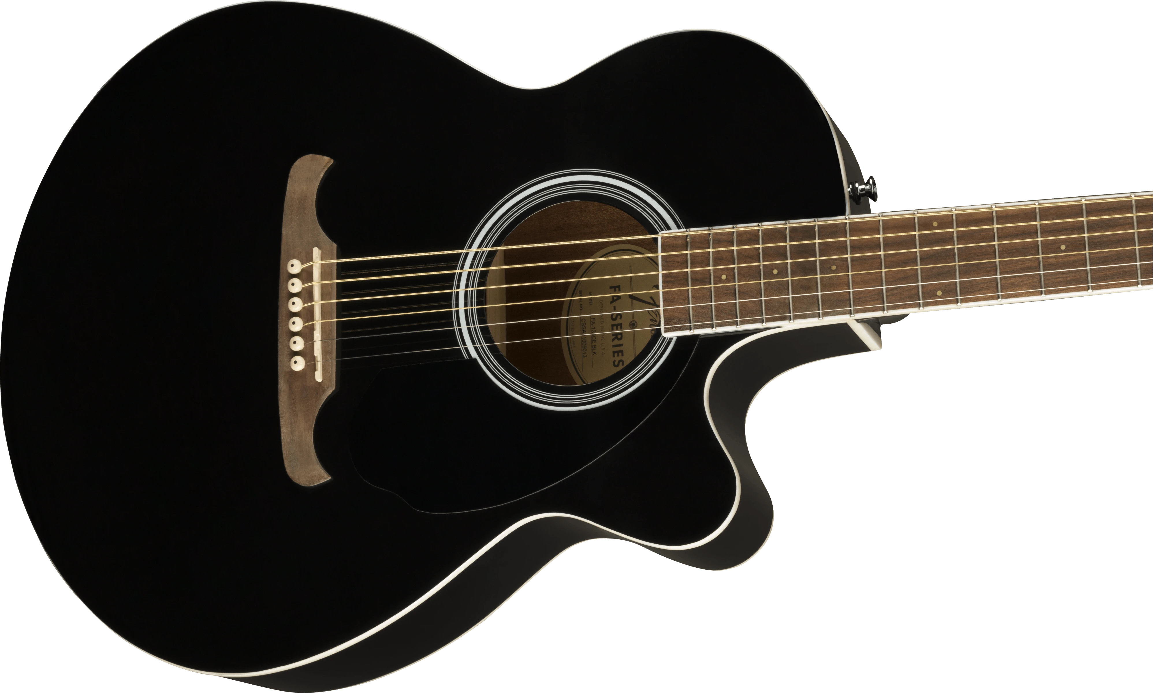 Fender® FA-135CE Concert, Walnut Fingerboard, Black