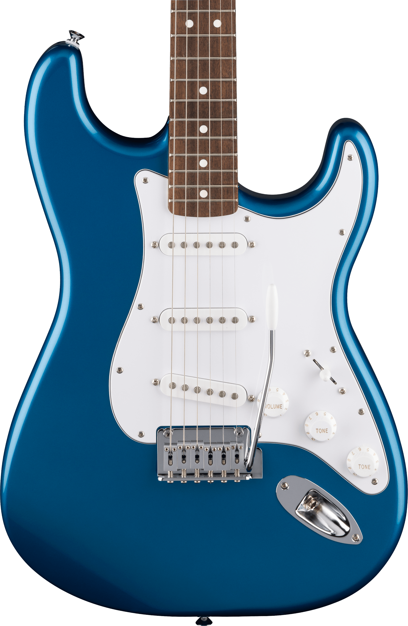 Fender® Standard Stratocaster®, Laurel Fingerboard, White Pickguard, Aqua Marine Metallic